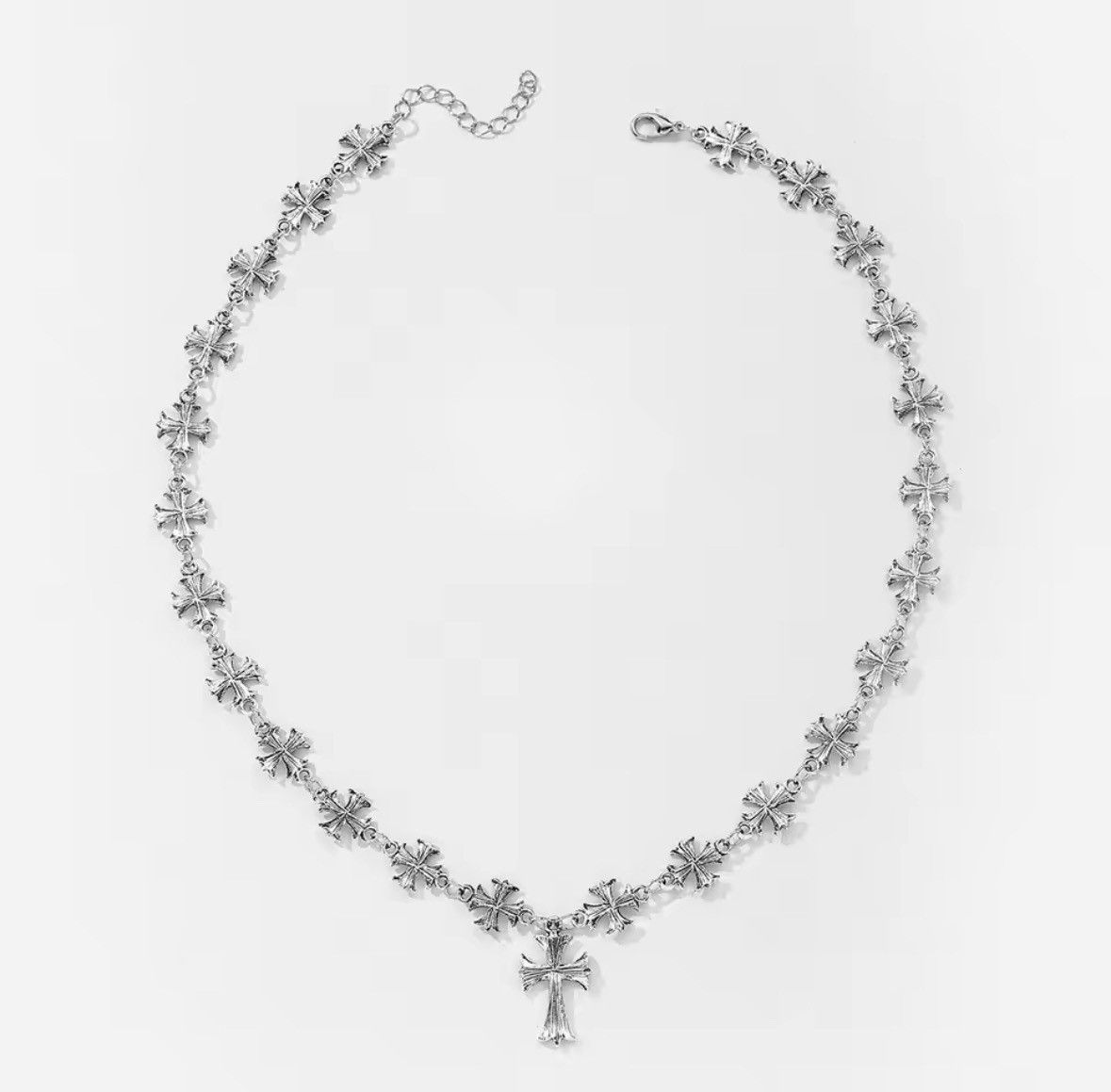 Jewelry Punk Cross Chain Pendant Necklace For Man Woman Size ONE SIZE - 4 Thumbnail