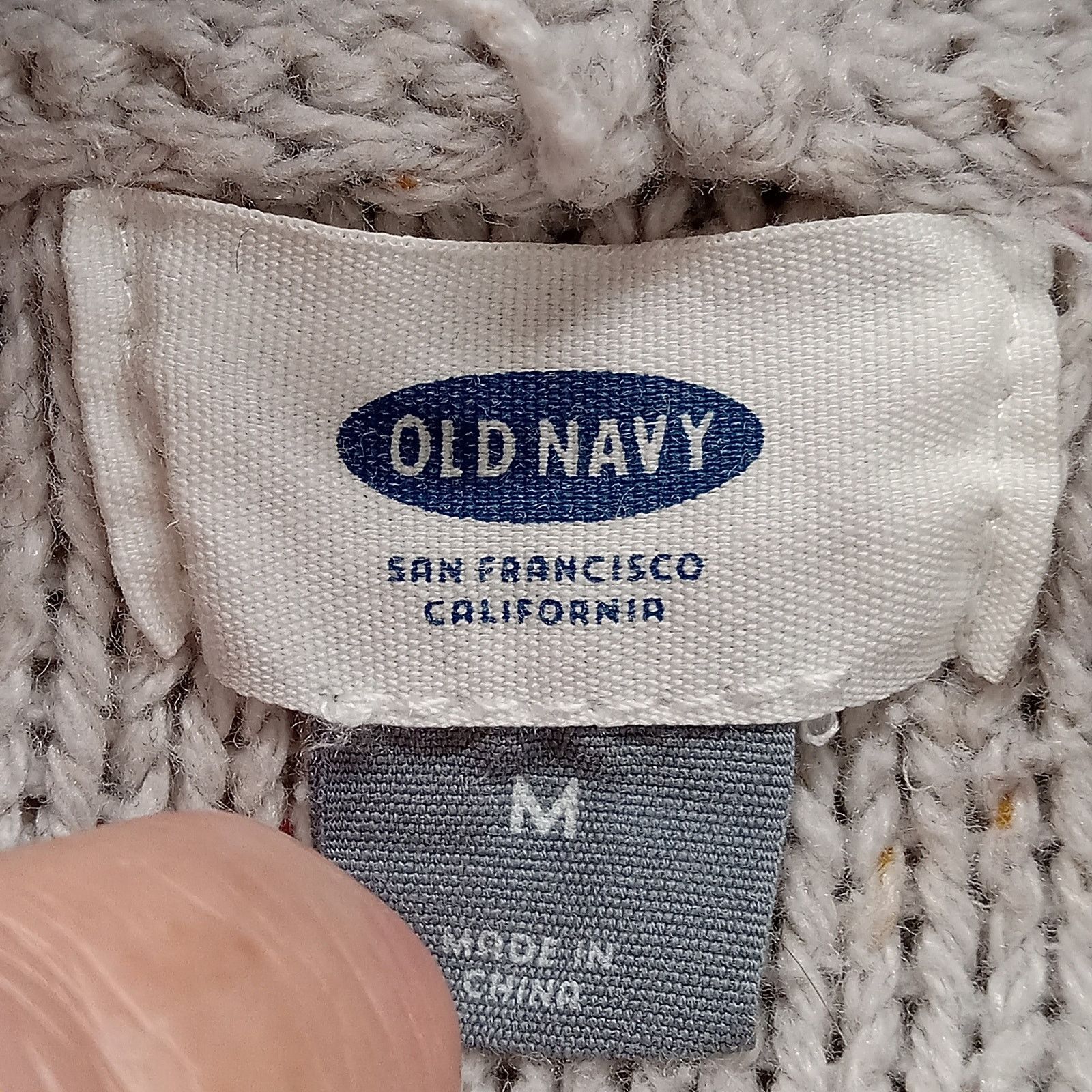 Old Navy Old Navy Cowl Sweater M Women's Long Sleeve Cable Knit Taupe Size M / US 6-8 / IT 42-44 - 5 Thumbnail