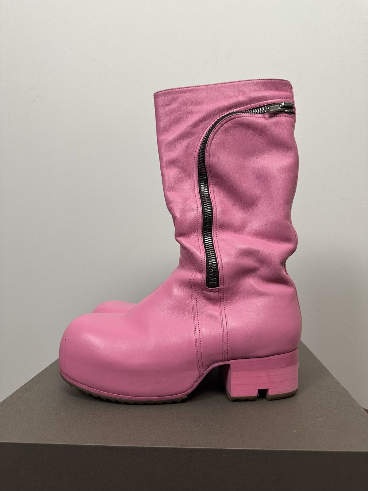 Rick Owens FW20 ‘PERFORMA’ Pop Pink Bauhaus Ballast Boots Size US 8 / EU 41 - 2 Thumbnail