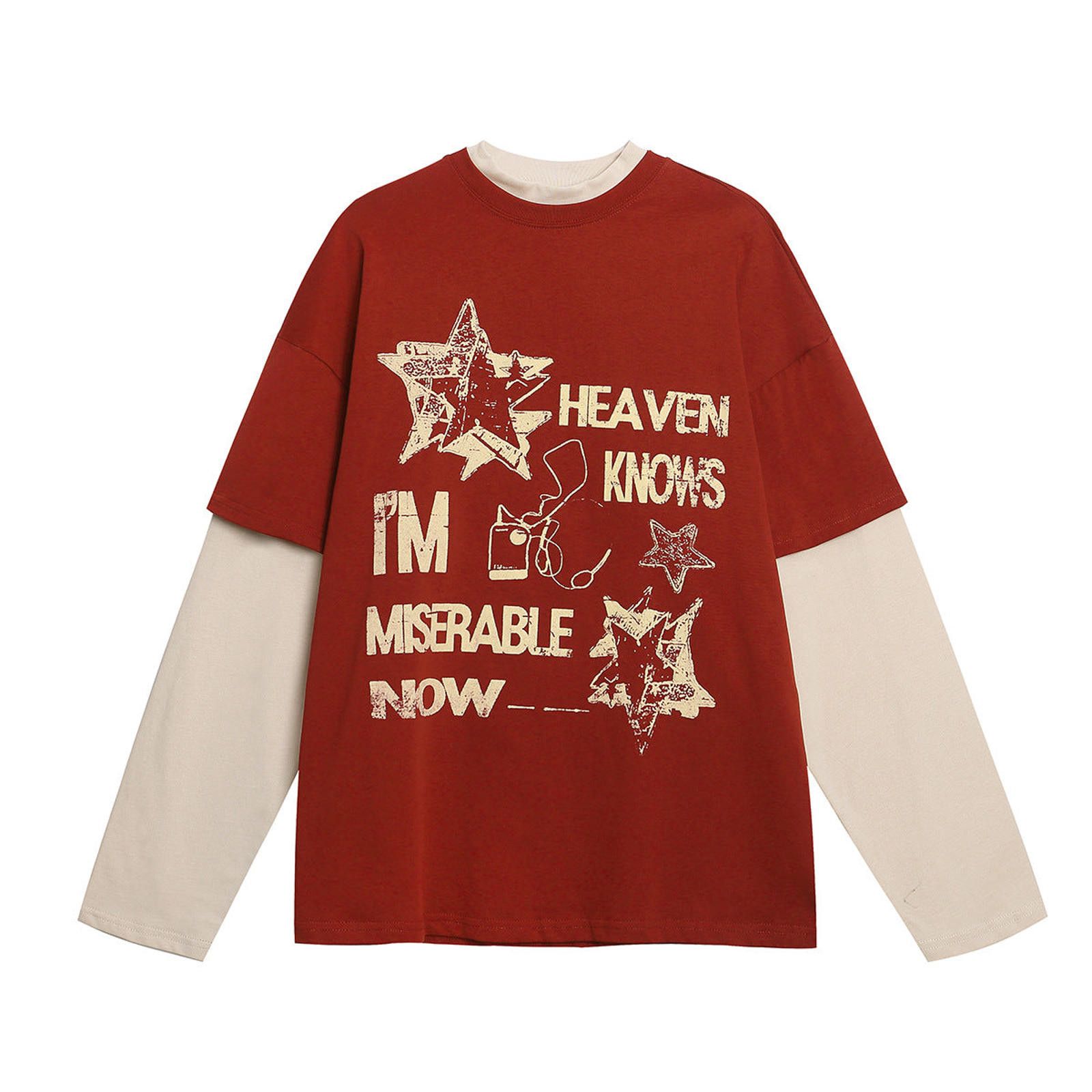 Other Layered Look Graphic Tee, Long Sleeve Shirt Size US M / EU 48-50 / 2 - 7 Thumbnail