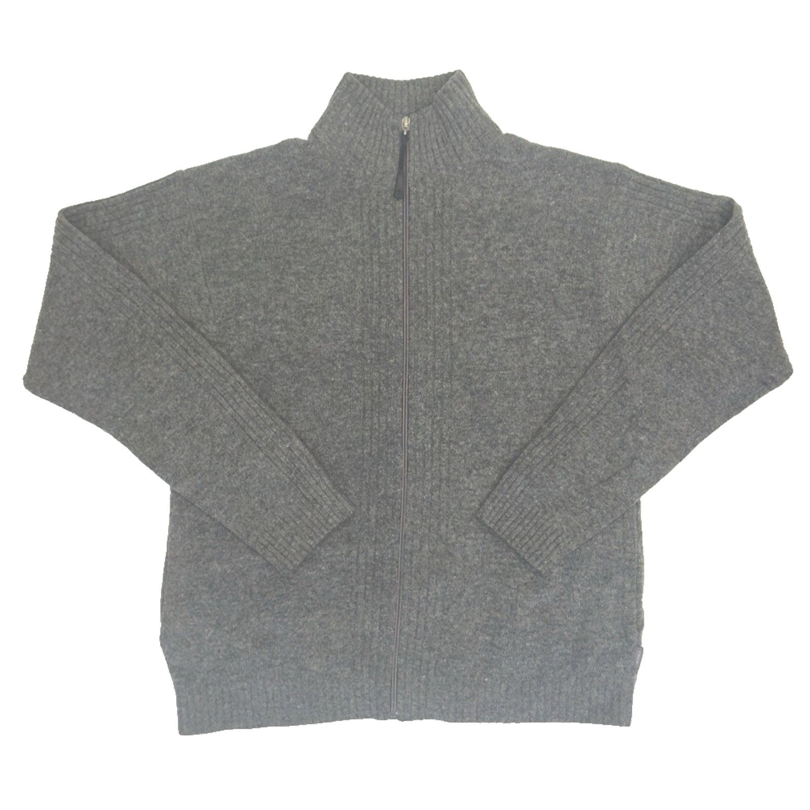 Other 4You Men’s Wool Full Zip Gray Sweater Size L Size US L / EU 52-54 / 3 - 1 Thumbnail
