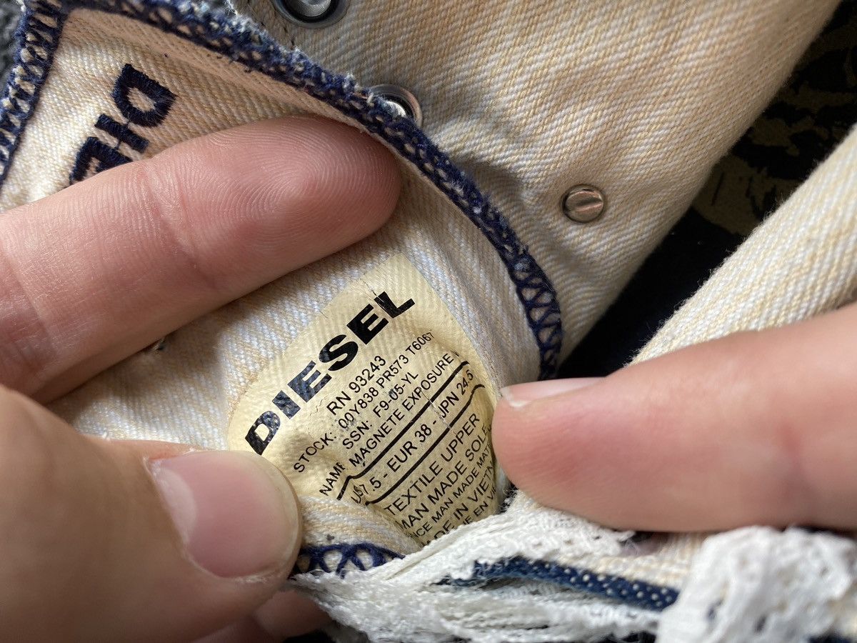 Diesel 🔥Diesel Opium Punk Denim sneakers 7.5 rare alt goth emo Size US 7.5 / IT 37.5 - 8 Thumbnail