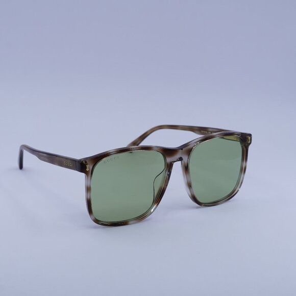 Gucci Gucci GG1041S 004 Sunglasses Havana Square Frame Size ONE SIZE - 1 Thumbnail