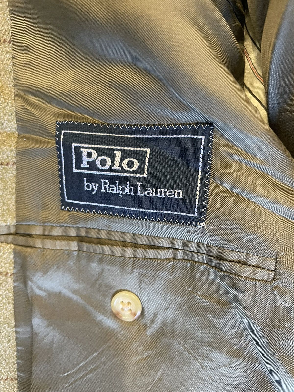 Polo Ralph Lauren × Vintage Windowpane Check Cashmere Jacket Size 46R - 10 Thumbnail