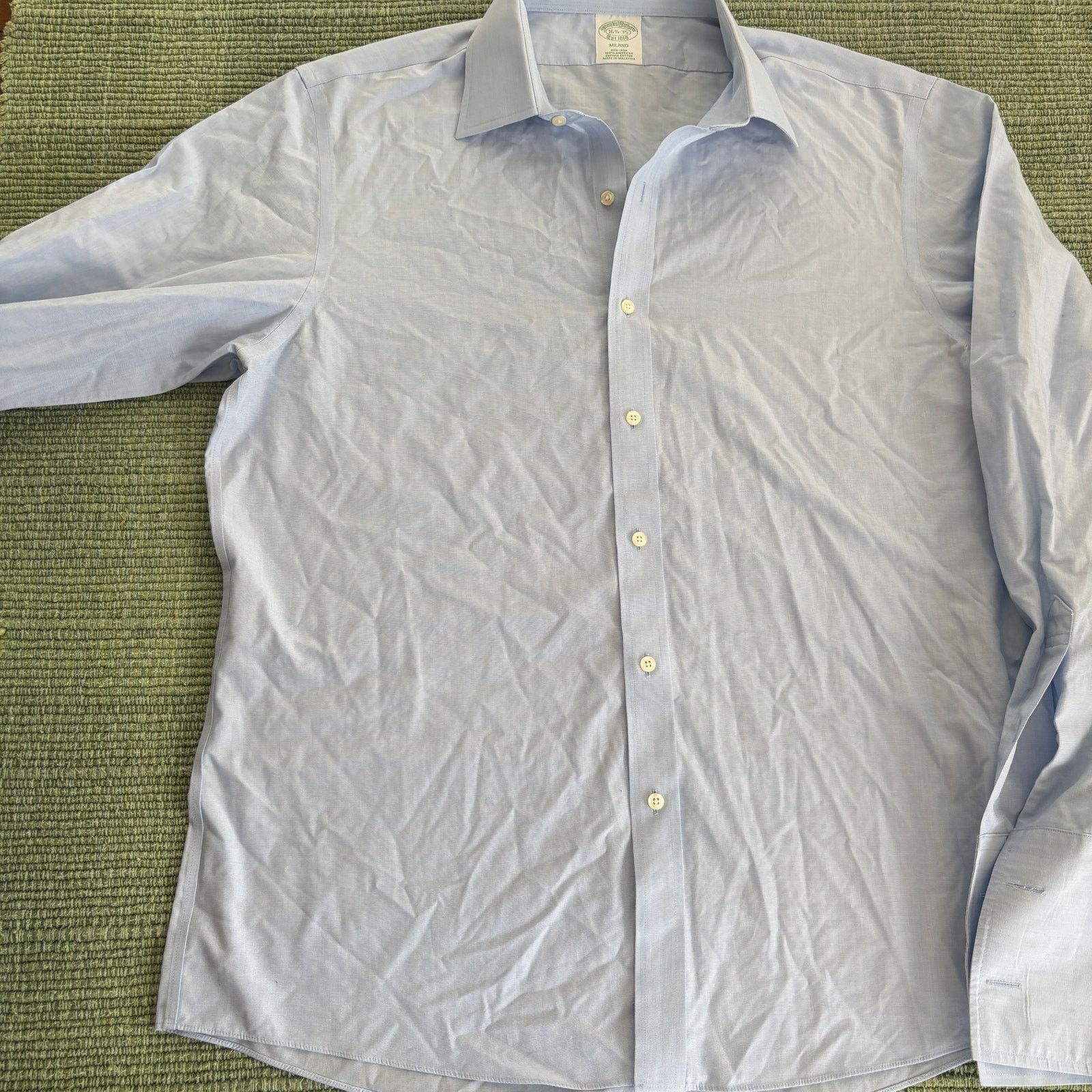 Brooks Brothers × Vintage Vintage Brooks Brothers Milano cotton button up dress shirt Size US XL / EU 56 / 4 - 6 Thumbnail