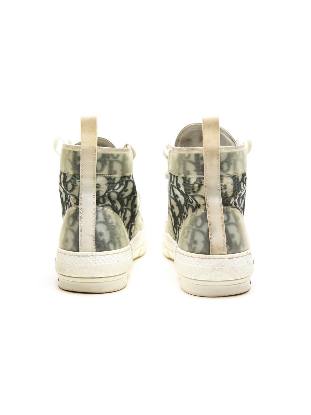 Dior Dior B23 Oblique Hightop Trainers Size US 8.5 / IT 38.5 - 3 Thumbnail