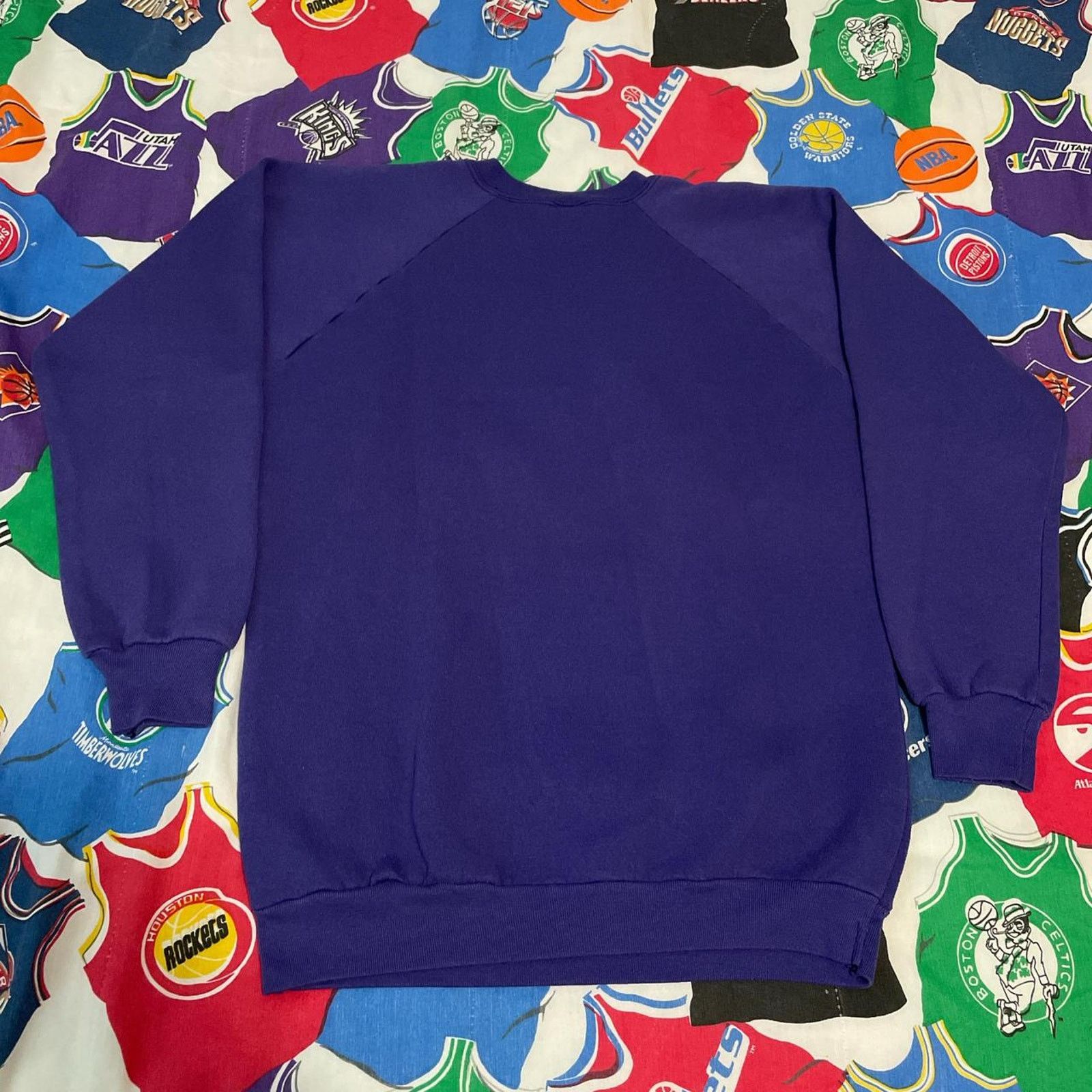 Stussy × Vintage Vintage 90s 80s Streetwear Stüssy Surf Raglan Cut Crewneck Size US L / EU 52-54 / 3 - 2 Thumbnail