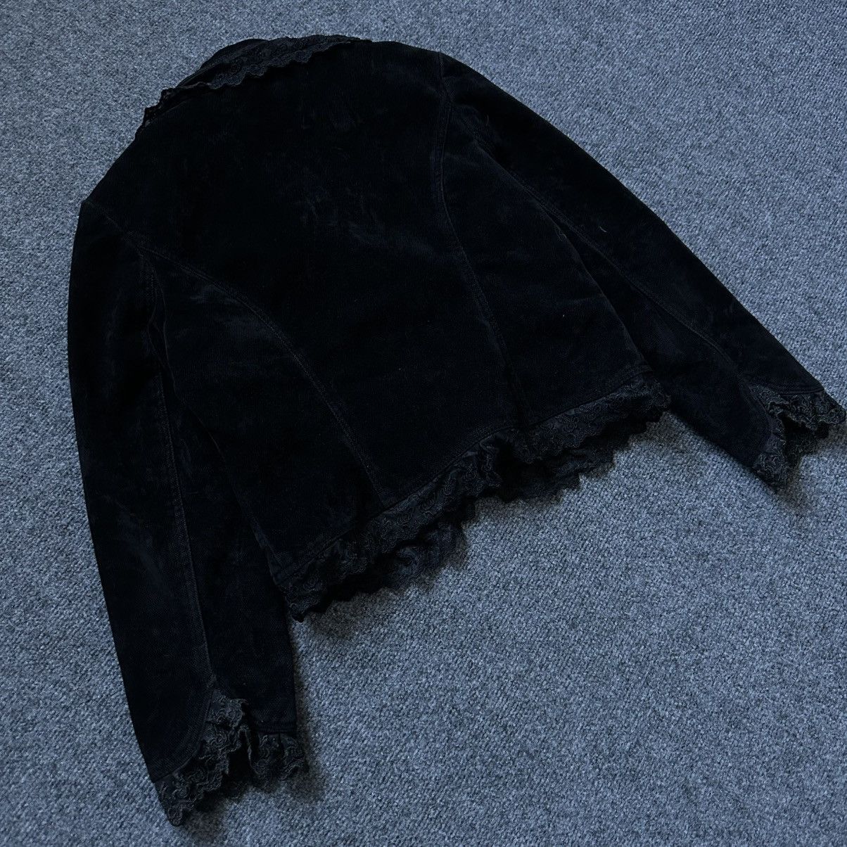 If Six Was Nine VTG Women’s Openwork Jacket Aimei Blazer Black Size M Y2K Size M / US 6-8 / IT 42-44 - 5 Thumbnail
