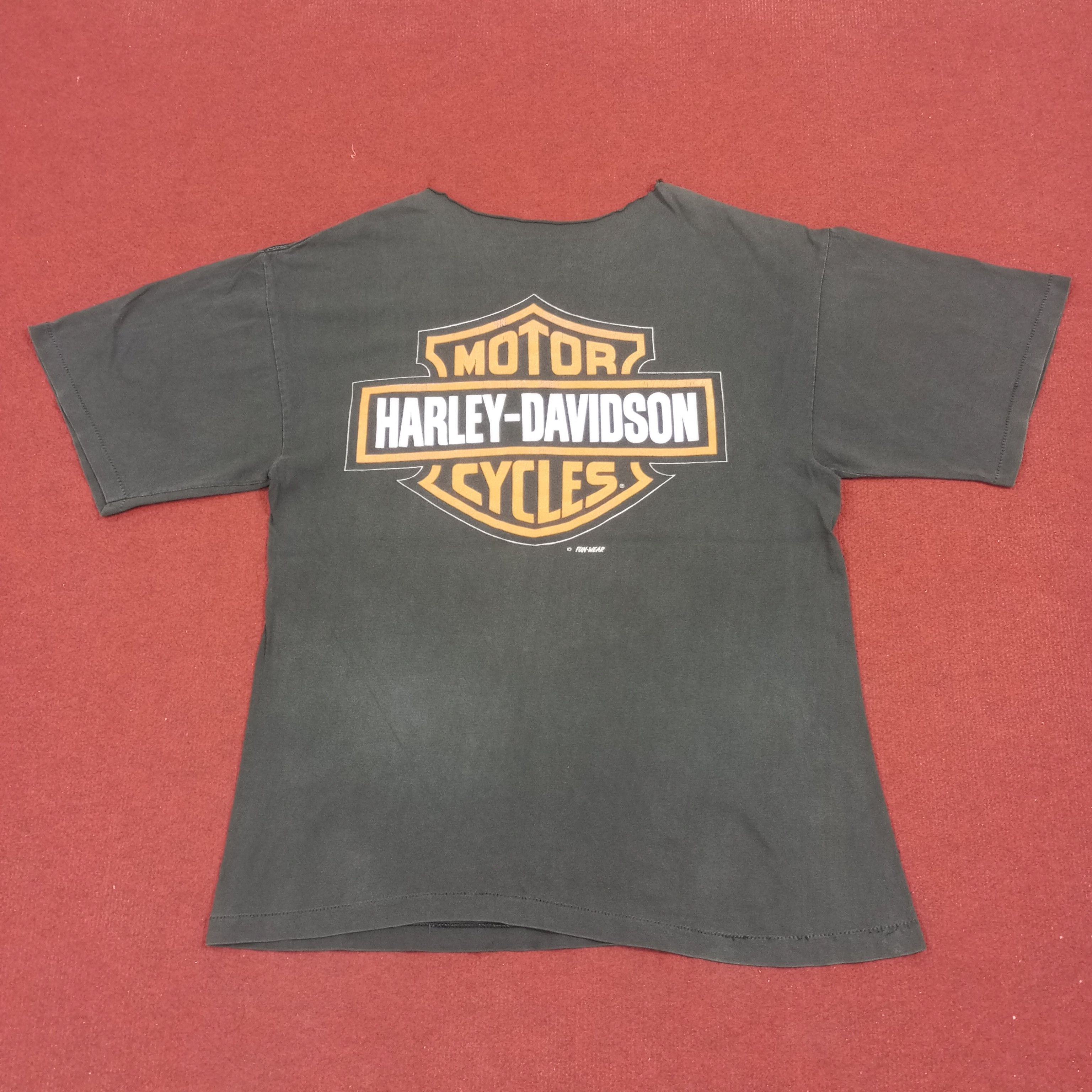 Harley Davidson Harley Davidson Cartoon Character Distressed Vintage Tshirt Size US L / EU 52-54 / 3 - 3 Thumbnail