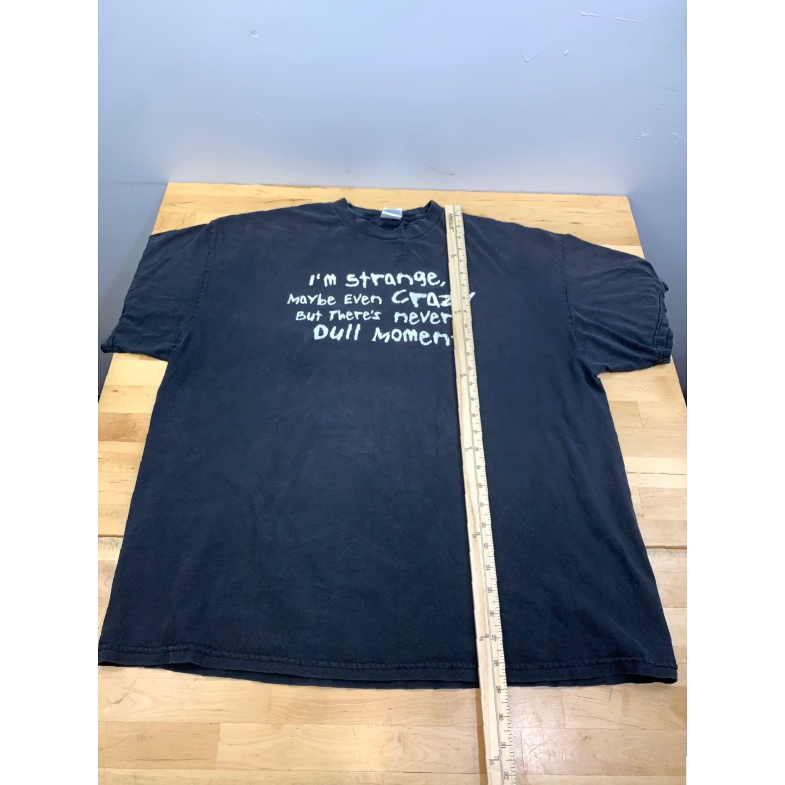 Vintage VINTAGE Strange Crazy Dull Moment Shirt Mens 2XL Black Funny Y2K Tennessee River Shirt Mens 2XL Black Funny 11219 Size US XXL / EU 58 / 5 - 3 Thumbnail