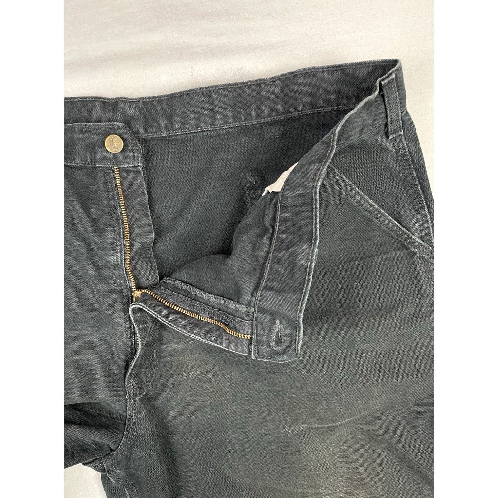Carhartt Carhartt Pants Mens 44x32 Black Carpenter Relaxed Original Fit 5-Pocket Workwear Size 40 in Waist Inseam 31 in USA Logo Size US 44 / EU 60 - 6 Thumbnail