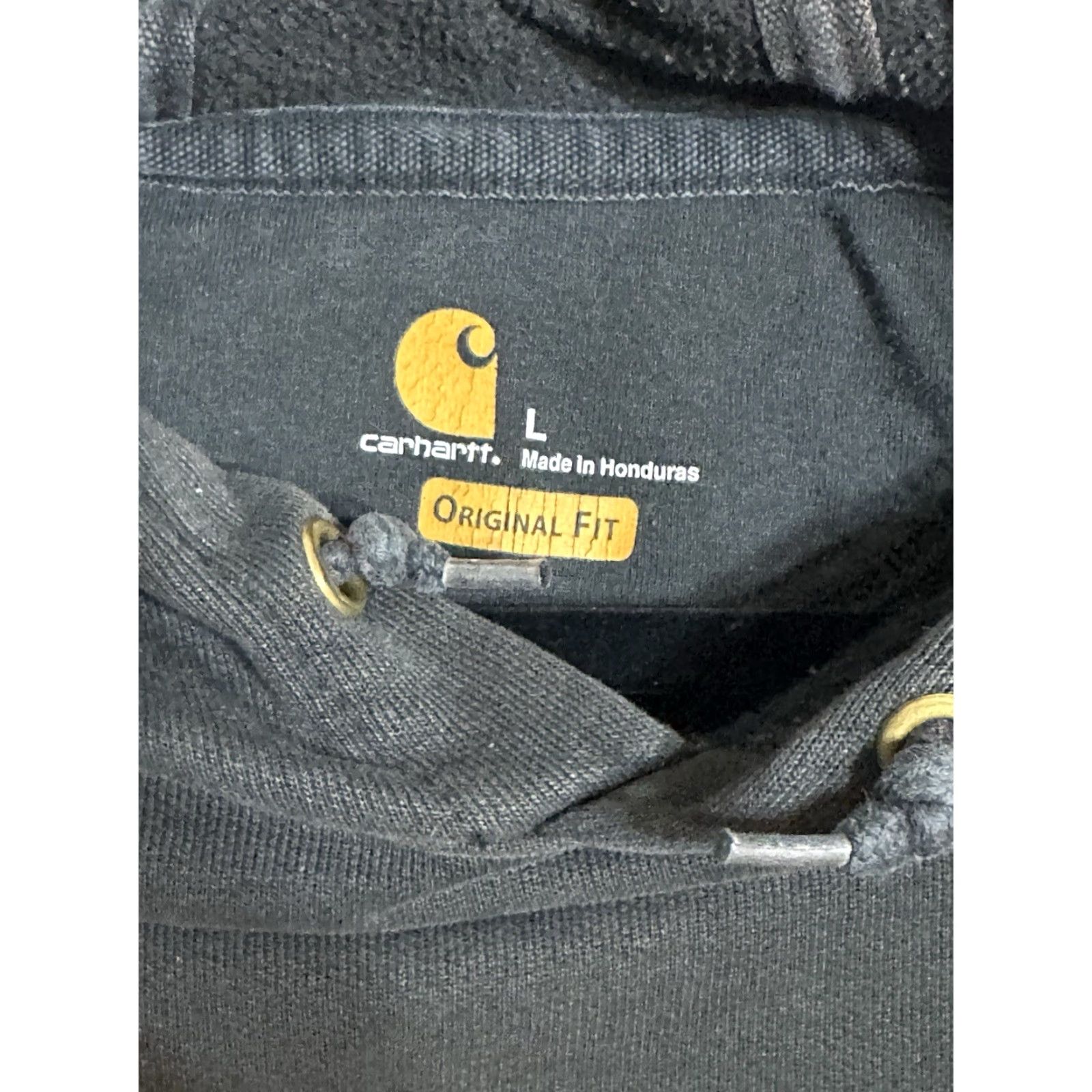 Carhartt Carhartt Black Drawstring Hoodie Pullover Mens L Kangaroo Pockets Sleeve Spell Size US L / EU 52-54 / 3 - 8 Thumbnail