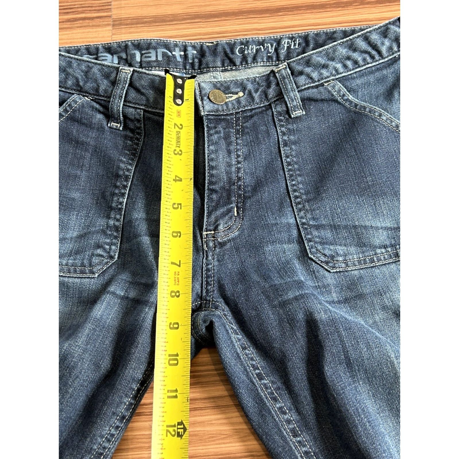 Carhartt Carhartt Curvy Fit Womens Jeans Capri Mid Rise Cuffed Stretch Blue Size 10 Size 32" / US 10 / IT 46 - 5 Thumbnail