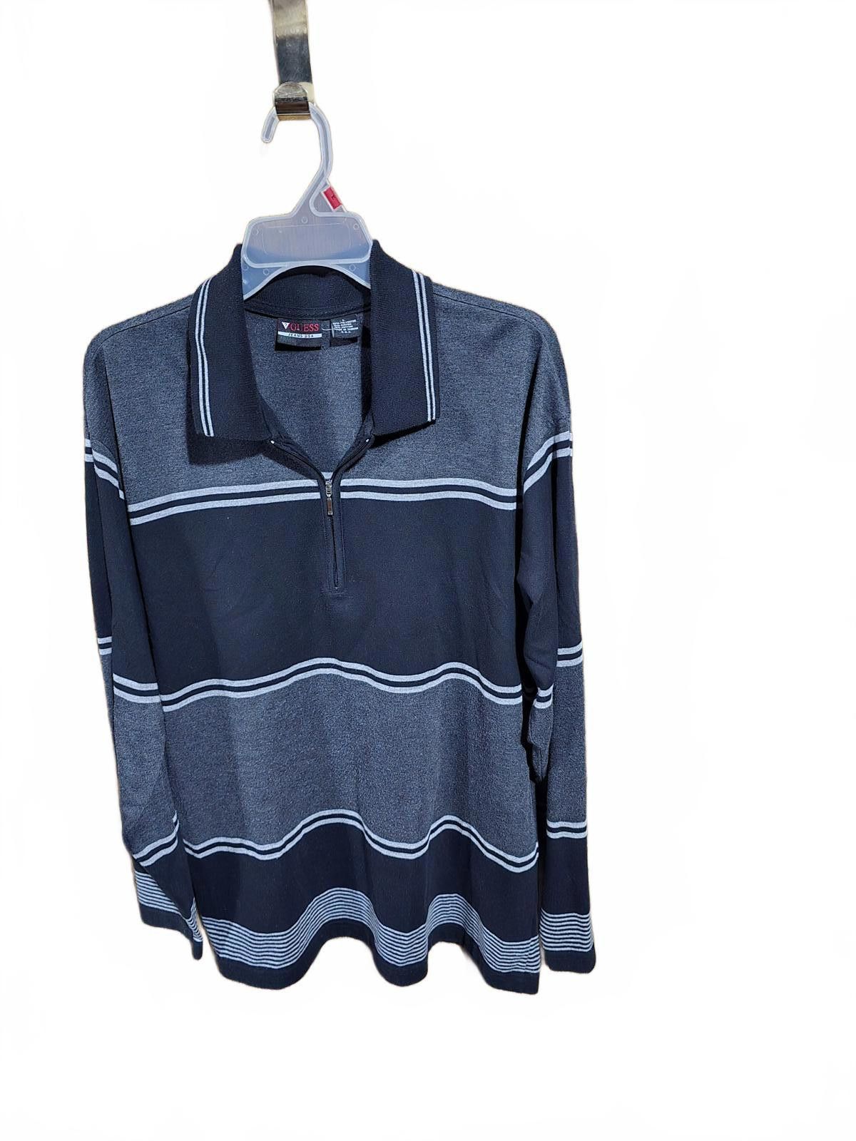 Guess Guess Jeans USA Men's Long Sleeve Polo Shirt Black & Gray Size US L / EU 52-54 / 3 - 1 Thumbnail