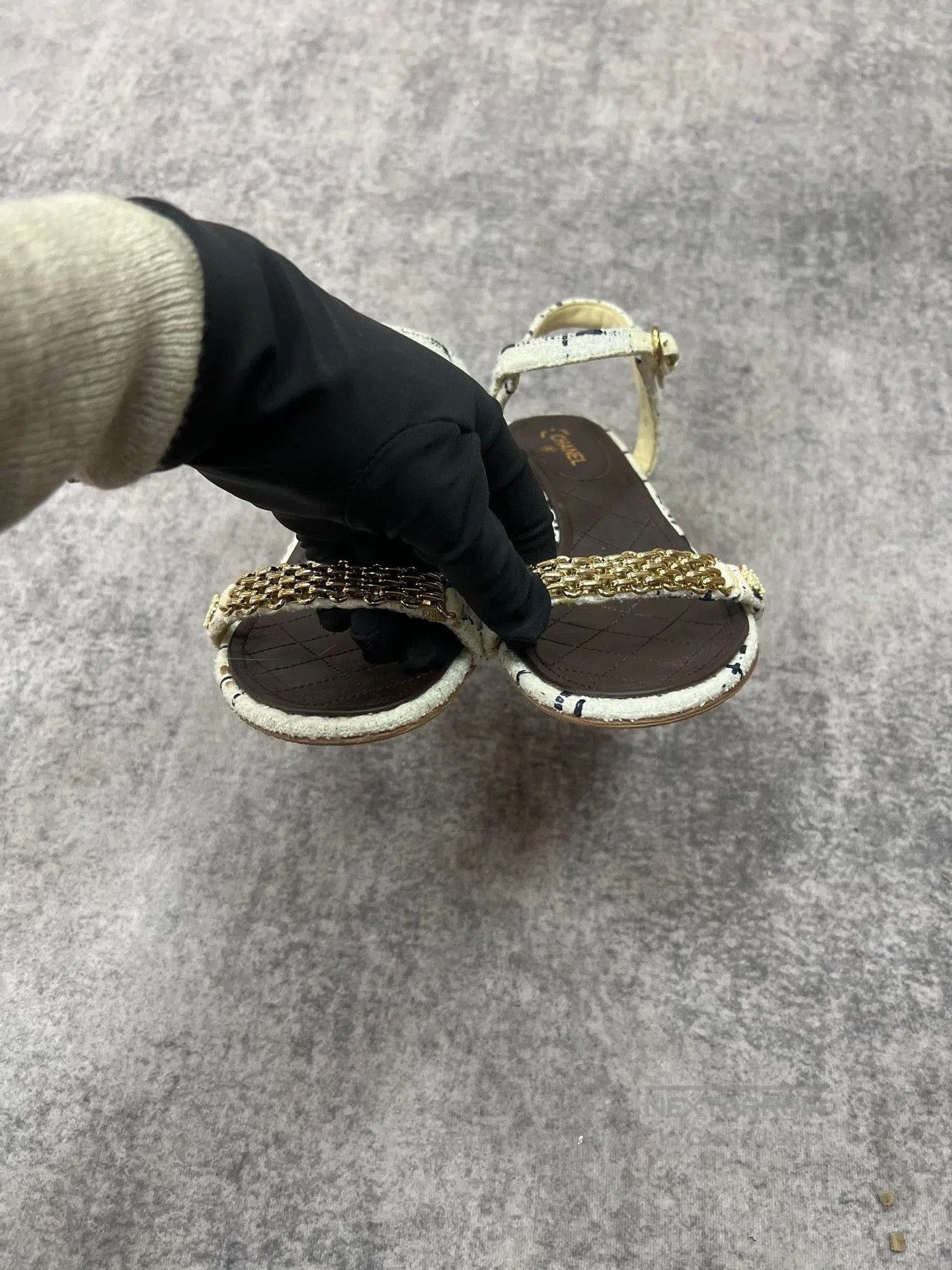 Chanel Chanel Chain Sandals. Size US 5.5 / IT 35.5 - 3 Thumbnail