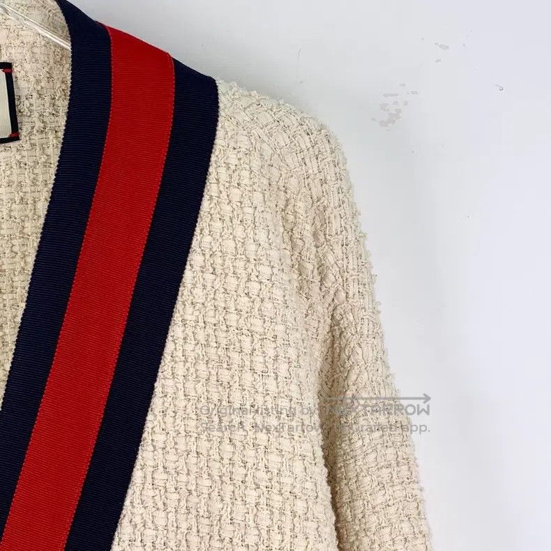 Gucci Gucci Colour block rolled edge cotton V-neck single-breast Size XS / US 0-2 / IT 36-38 - 3 Thumbnail