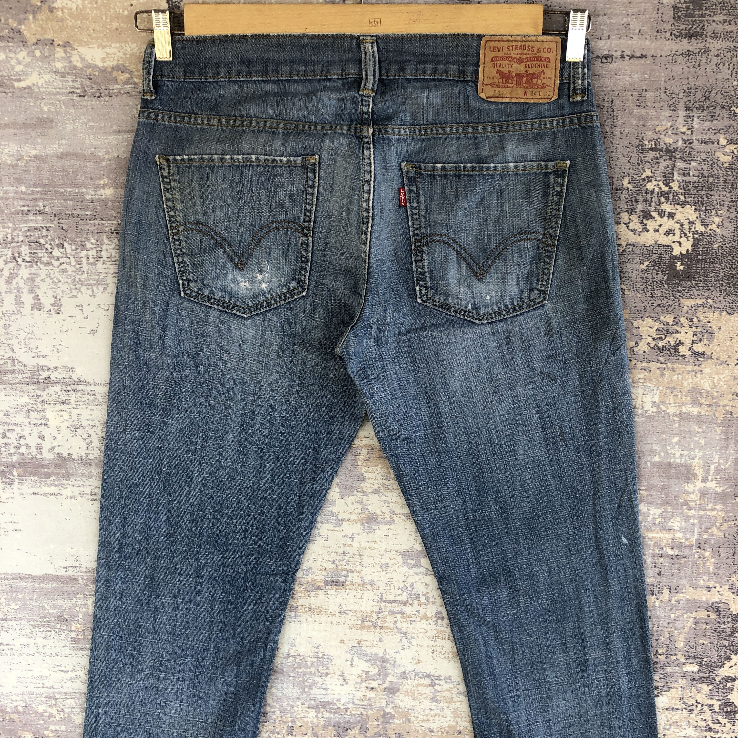 Levi's Vintage Levis 511 Jeans Slim Tapered Levi's Distressed Denim Size US 34 / EU 50 - 4 Thumbnail