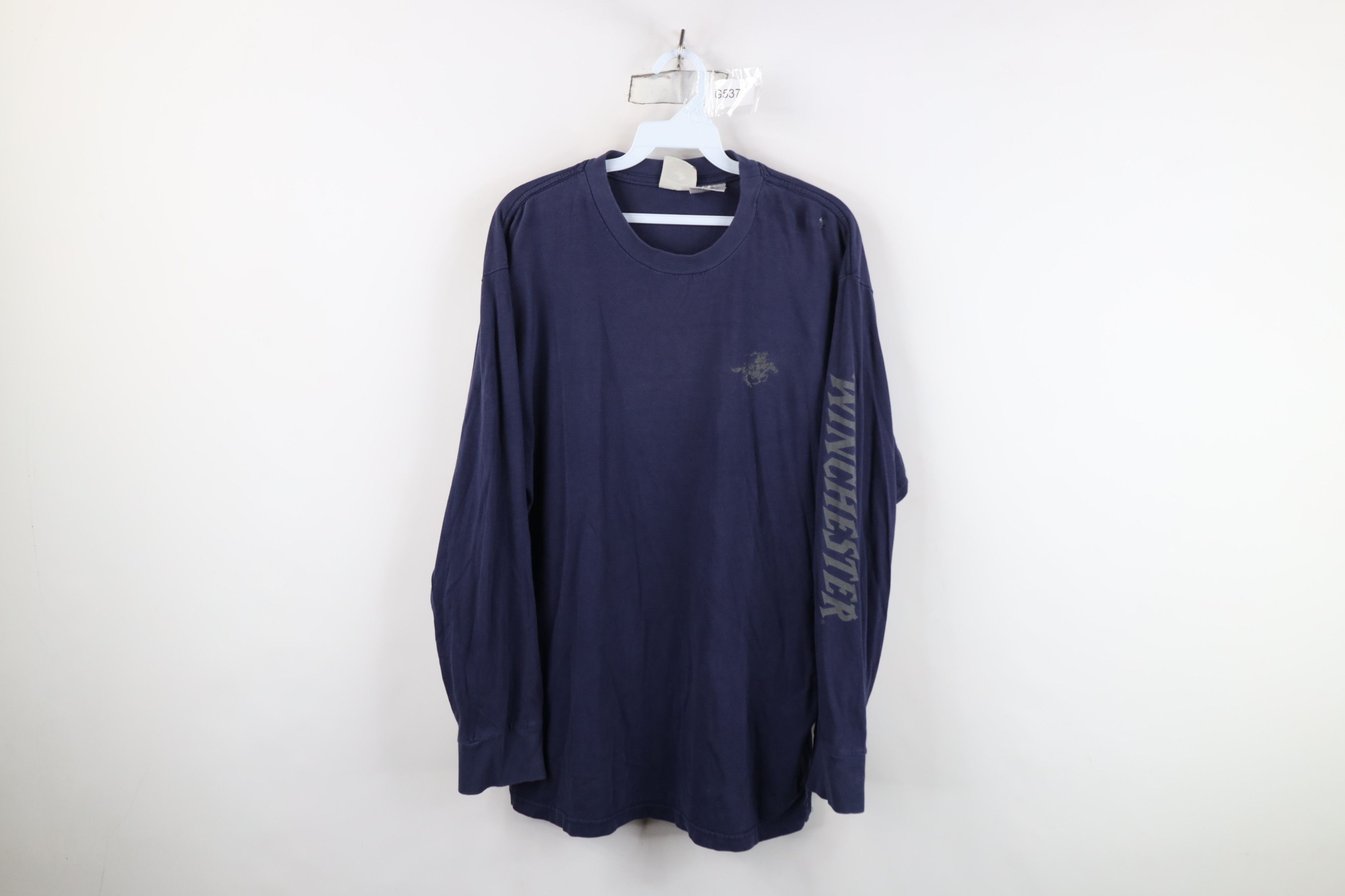 Winchester Vintage 90s Winchester Spell Out Long Sleeve T-Shirt blue Size US M / EU 48-50 / 2 - 1 Thumbnail