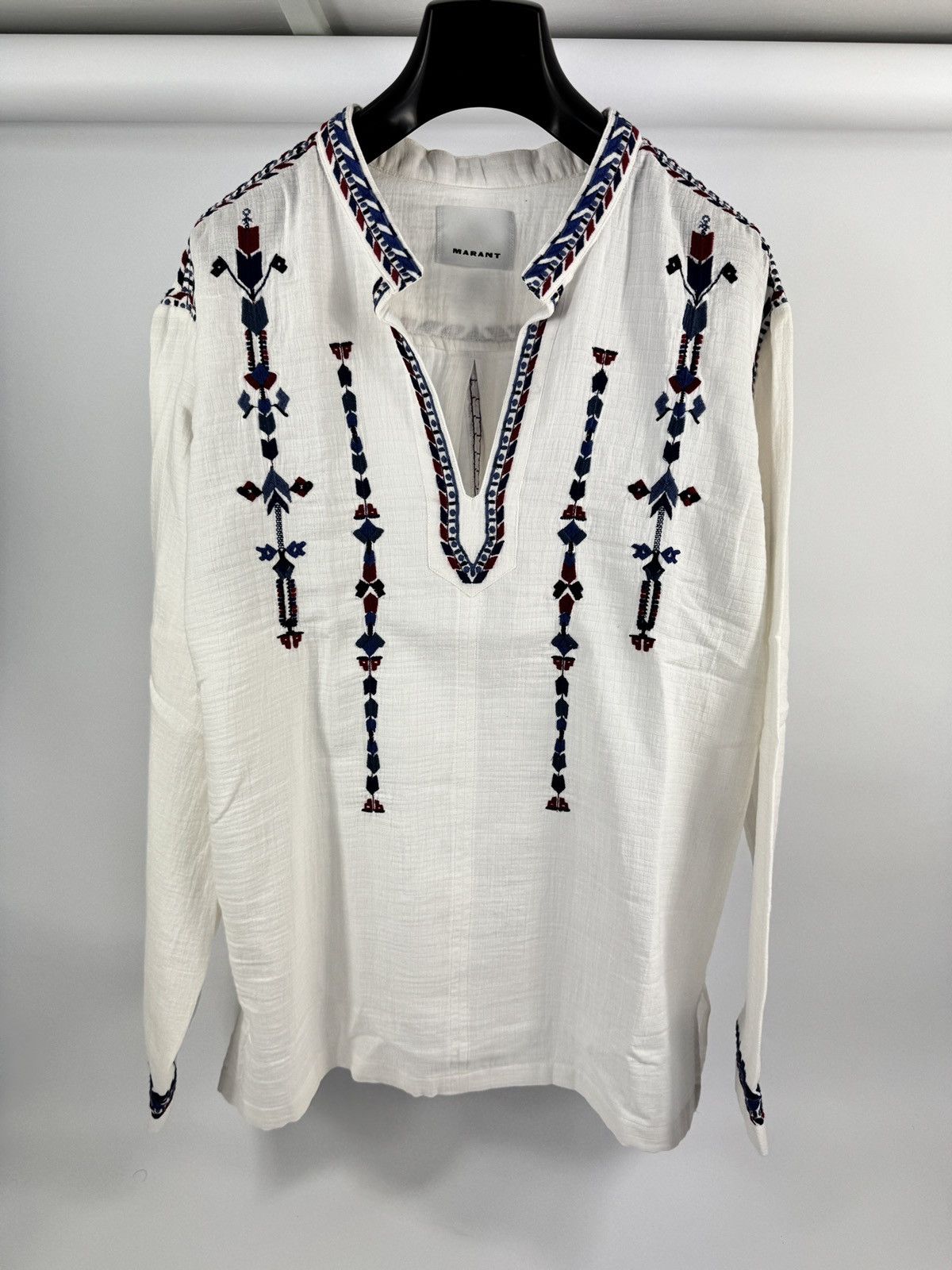 Isabel Marant TRIBAL EMBROIDERED LINEN SHIRT Size US M / EU 48-50 / 2 - 1 Thumbnail