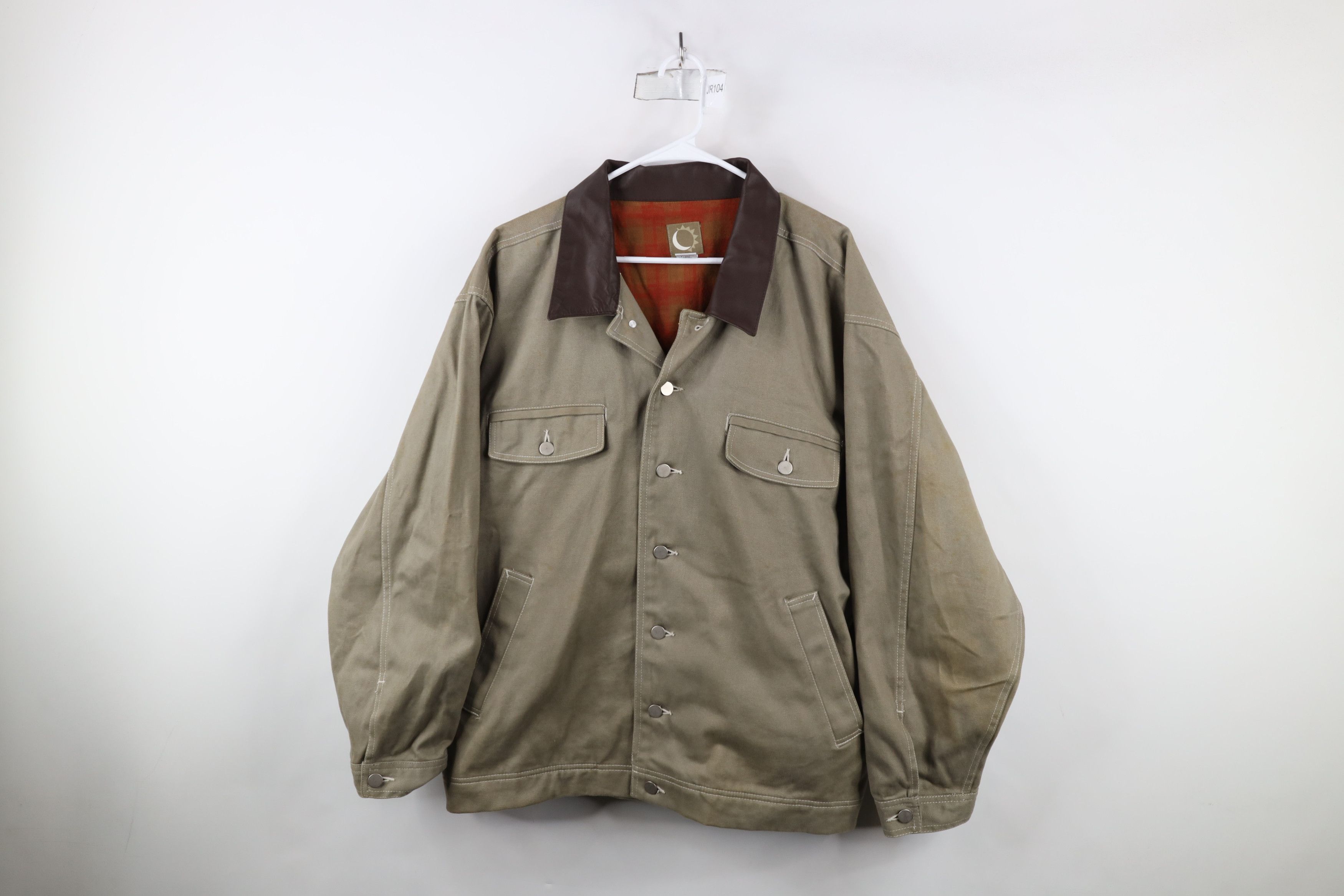 Marlboro × Vintage Vintage 90s Marlboro Leather Collar Trucker Jacket Gray Size US XL / EU 56 / 4 - 1 Thumbnail