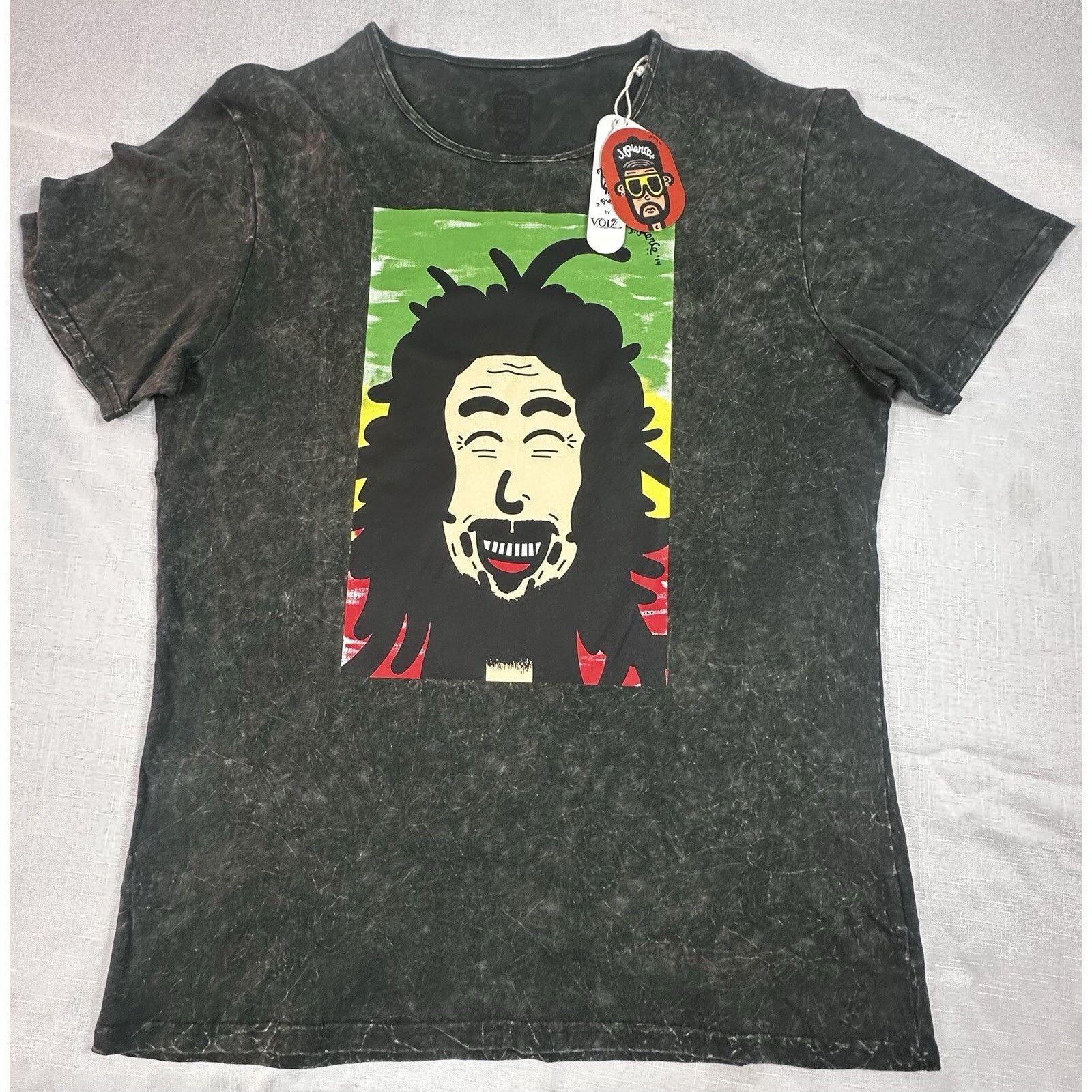 Gildan Bob Marley Graphic T-Shirt by J. Pierce Green XXL New Size US XXL / EU 58 / 5 - 1 Thumbnail