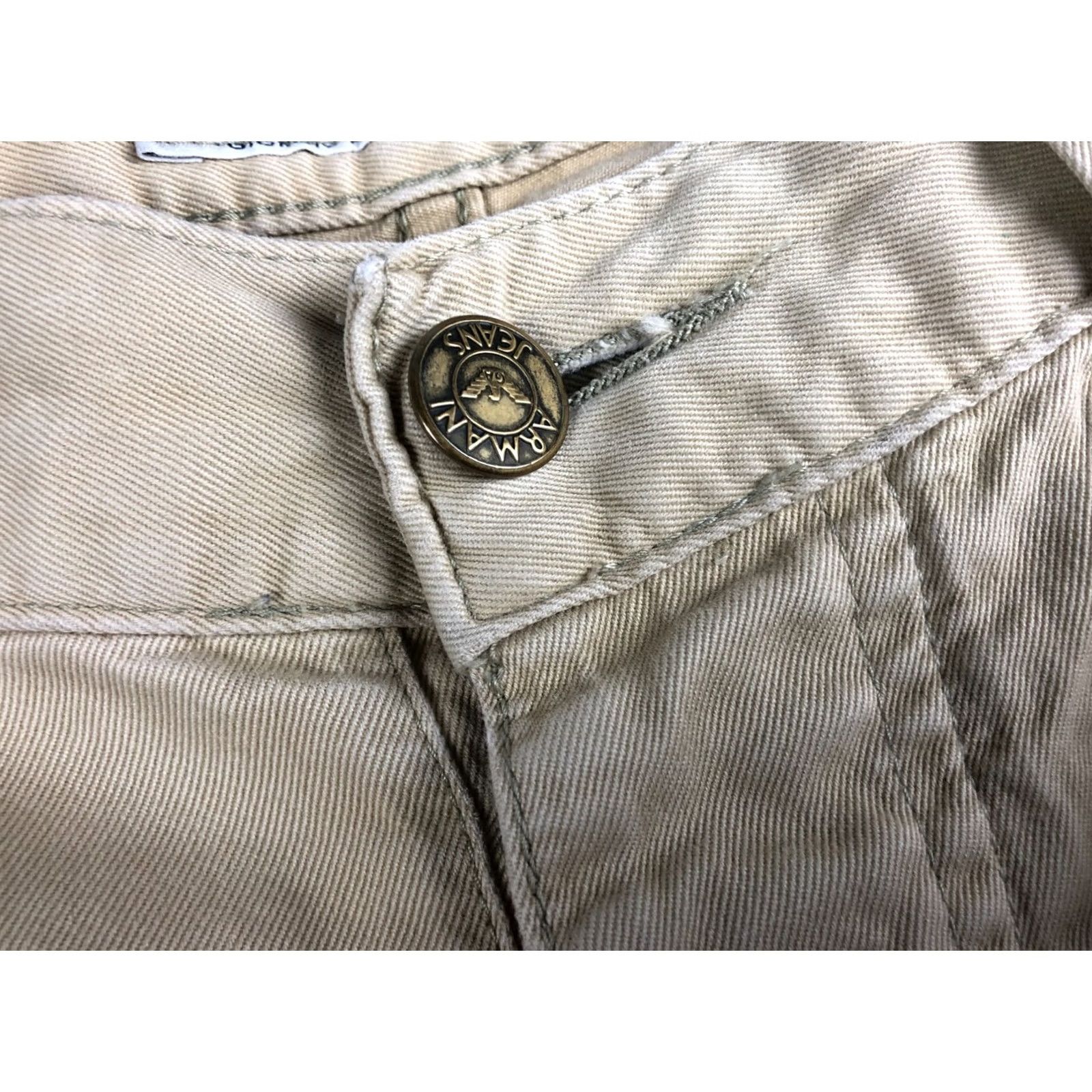 Vintage Armani Jeans Denim Pants Cotton Men Size 36 Yellow Jeans Pants Denim 5-Pocket Logo Patch Vintage No Casual Regular Mens Size US 36 / EU 52 - 6 Thumbnail
