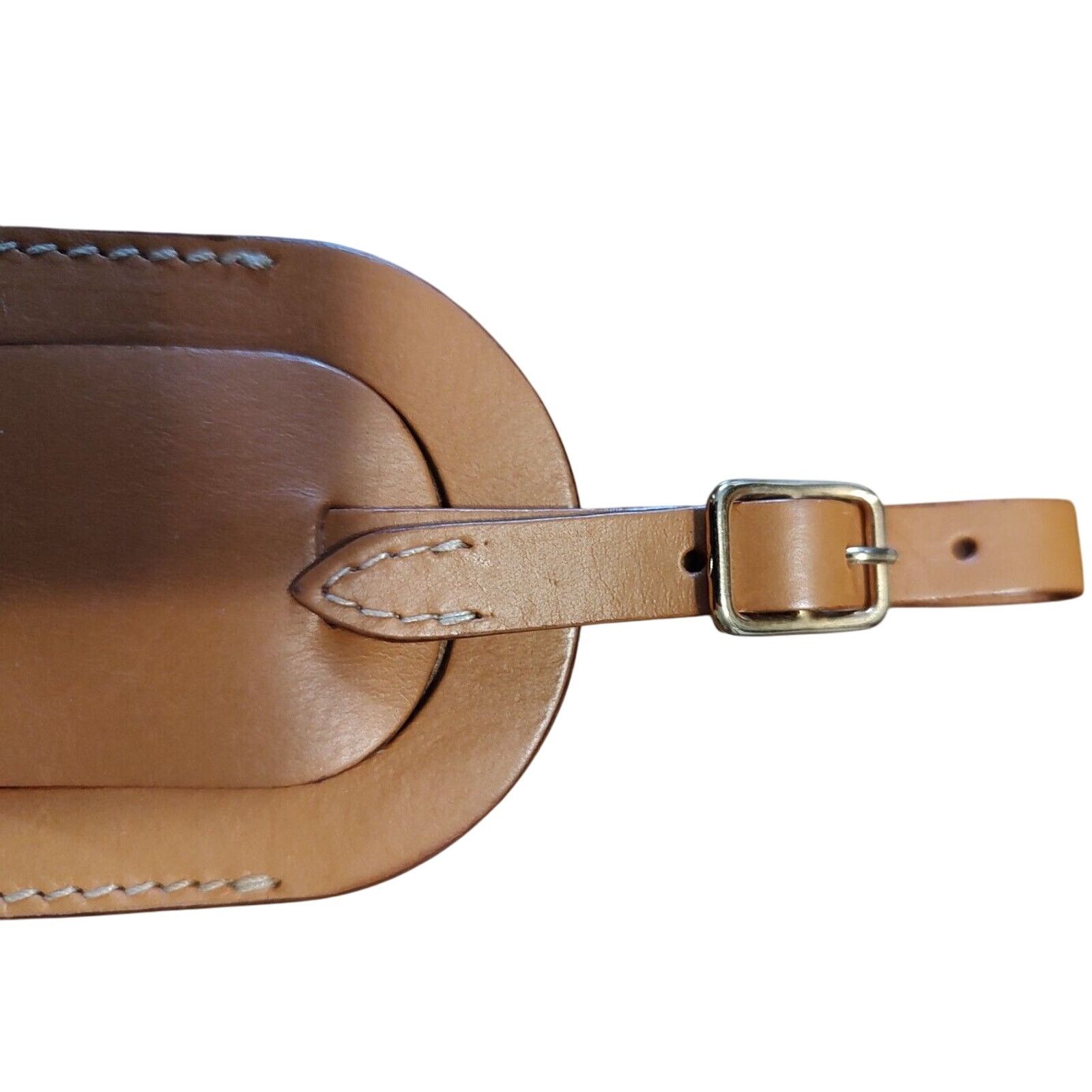 Escada ESCADA Leather Luggage Tag Tan EUC Size ONE SIZE - 3 Thumbnail
