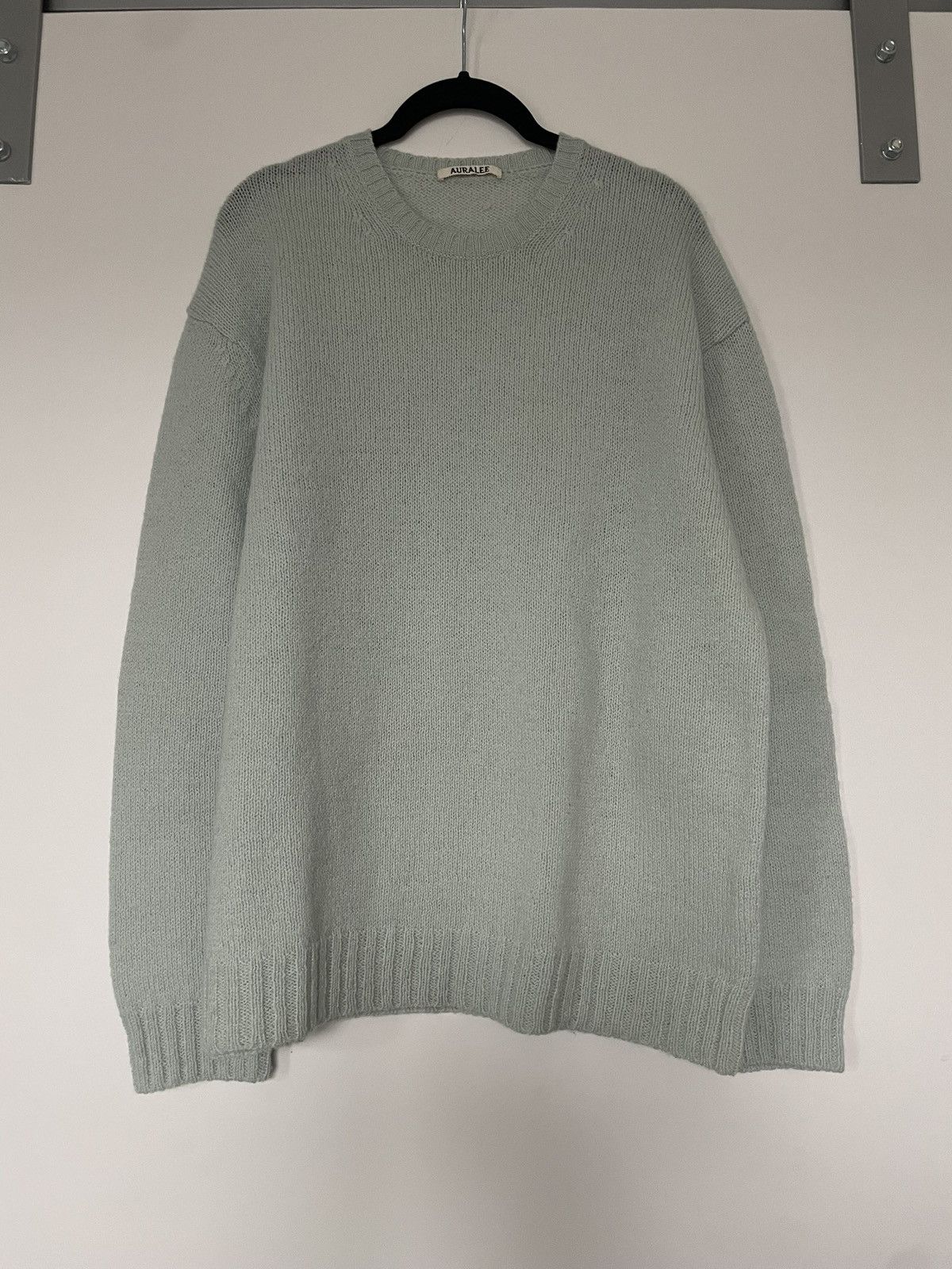 トップス AURALEE PURE SHETLANDWOOL KNIT CARDIGAN Auralee Shetland Wool Cashmere Knit Cardigan - Top Beige