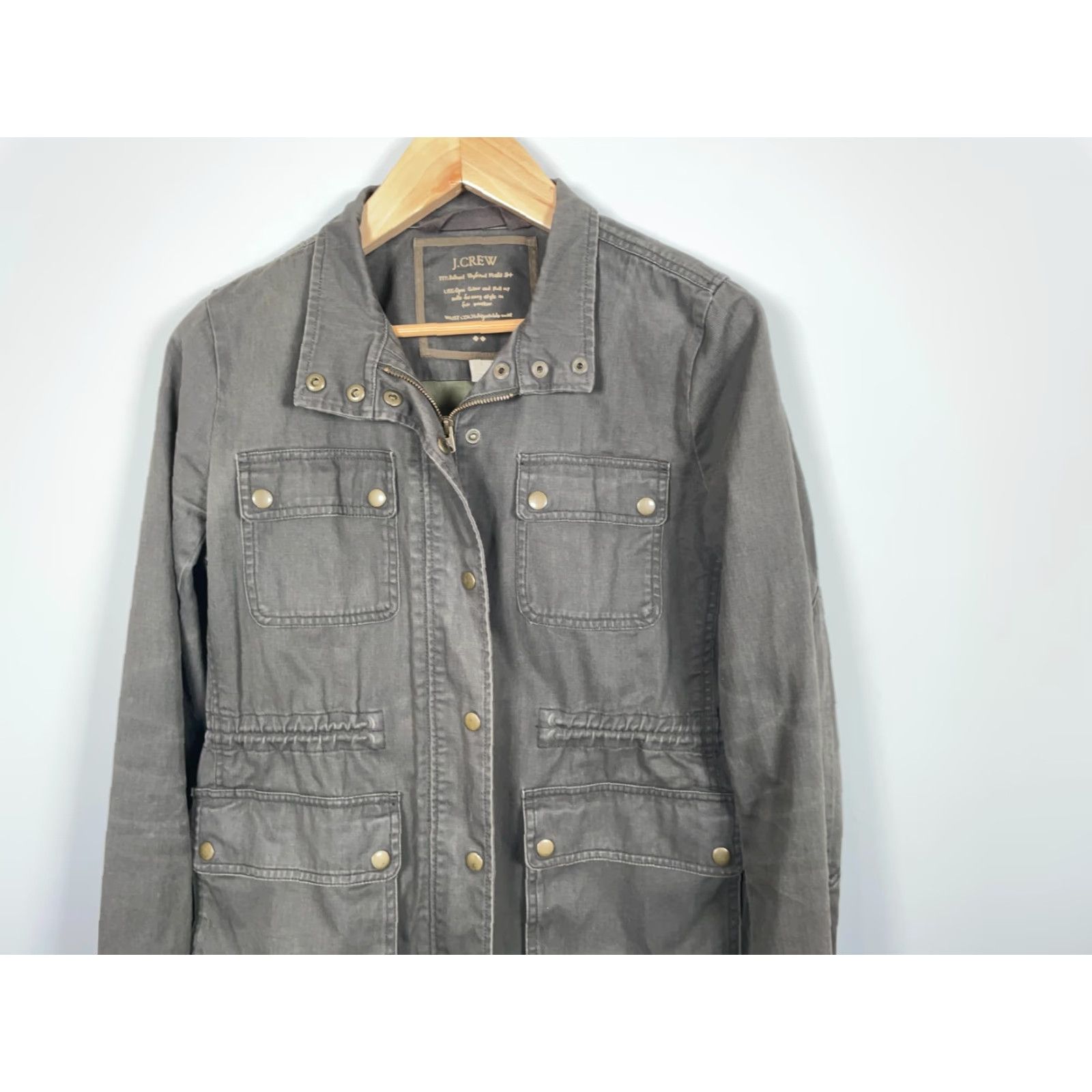 J.Crew VINTAGE J.CREW Field Jacket Shirt Women's Large Green Lightweight Military Jacket Autumn Outdoor Women L Size L / US 10 / IT 46 - 4 Thumbnail