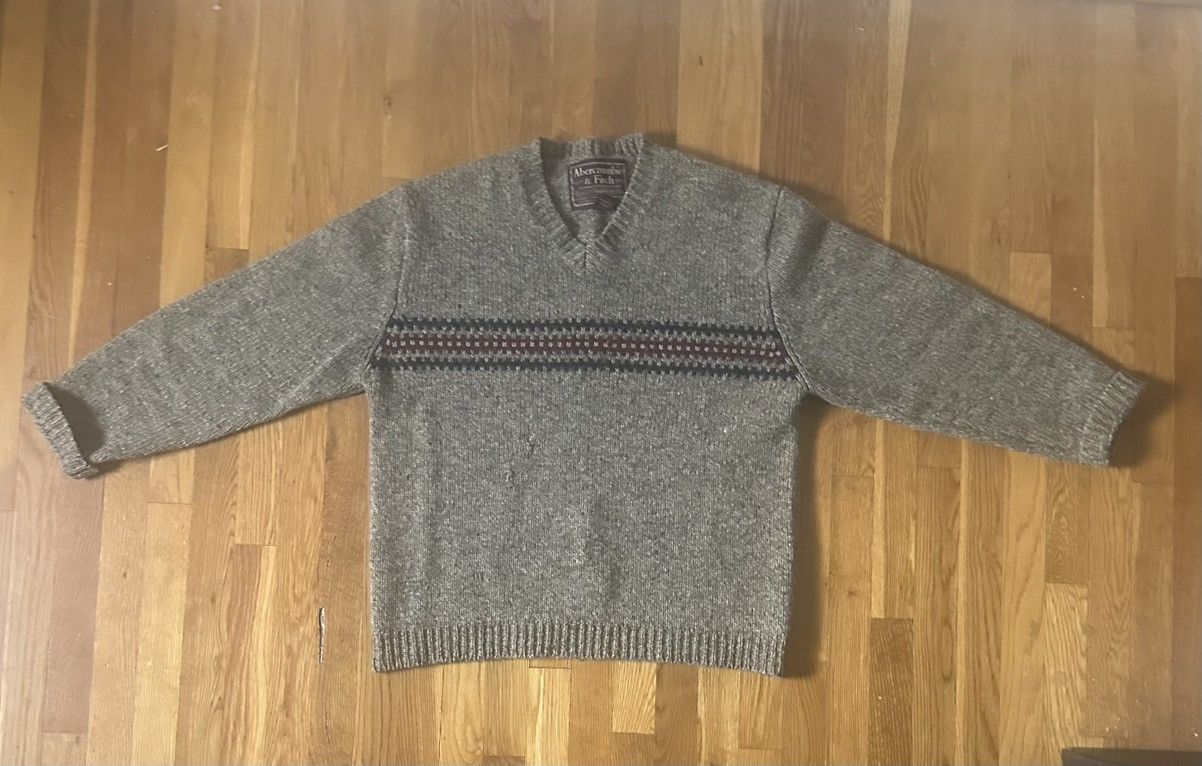Abercrombie & Fitch × Vintage Vintage 1990s Abercrombie And Fitch 100% Wool Sweater XL Size US XL / EU 56 / 4 - 1 Thumbnail