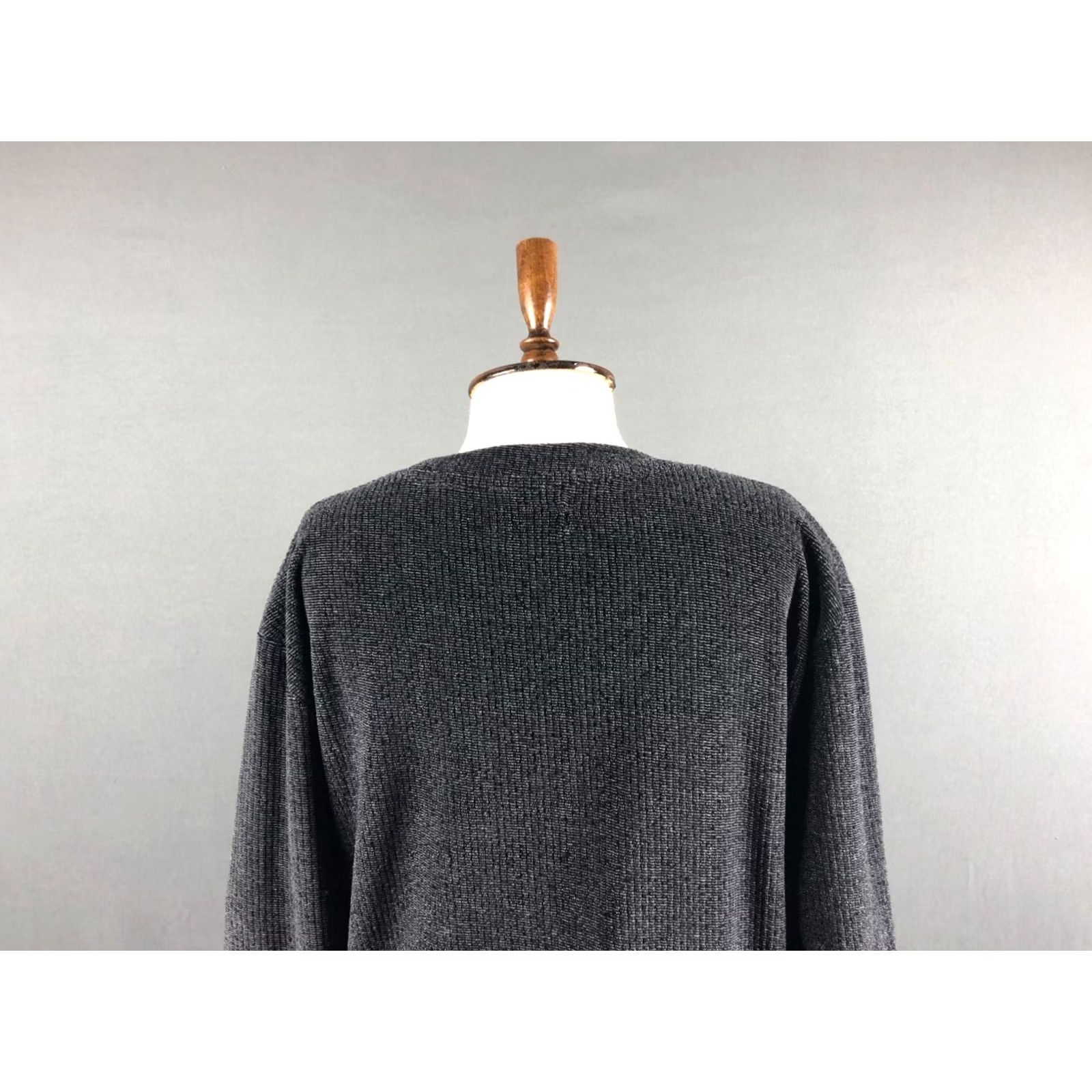 Vintage Acne Pullover Cotton Dark Gray Women M Sweater Crew Neck Long Sleeve Jersey 98% Cotton 2% Elastane Size M / US 6-8 / IT 42-44 - 5 Thumbnail