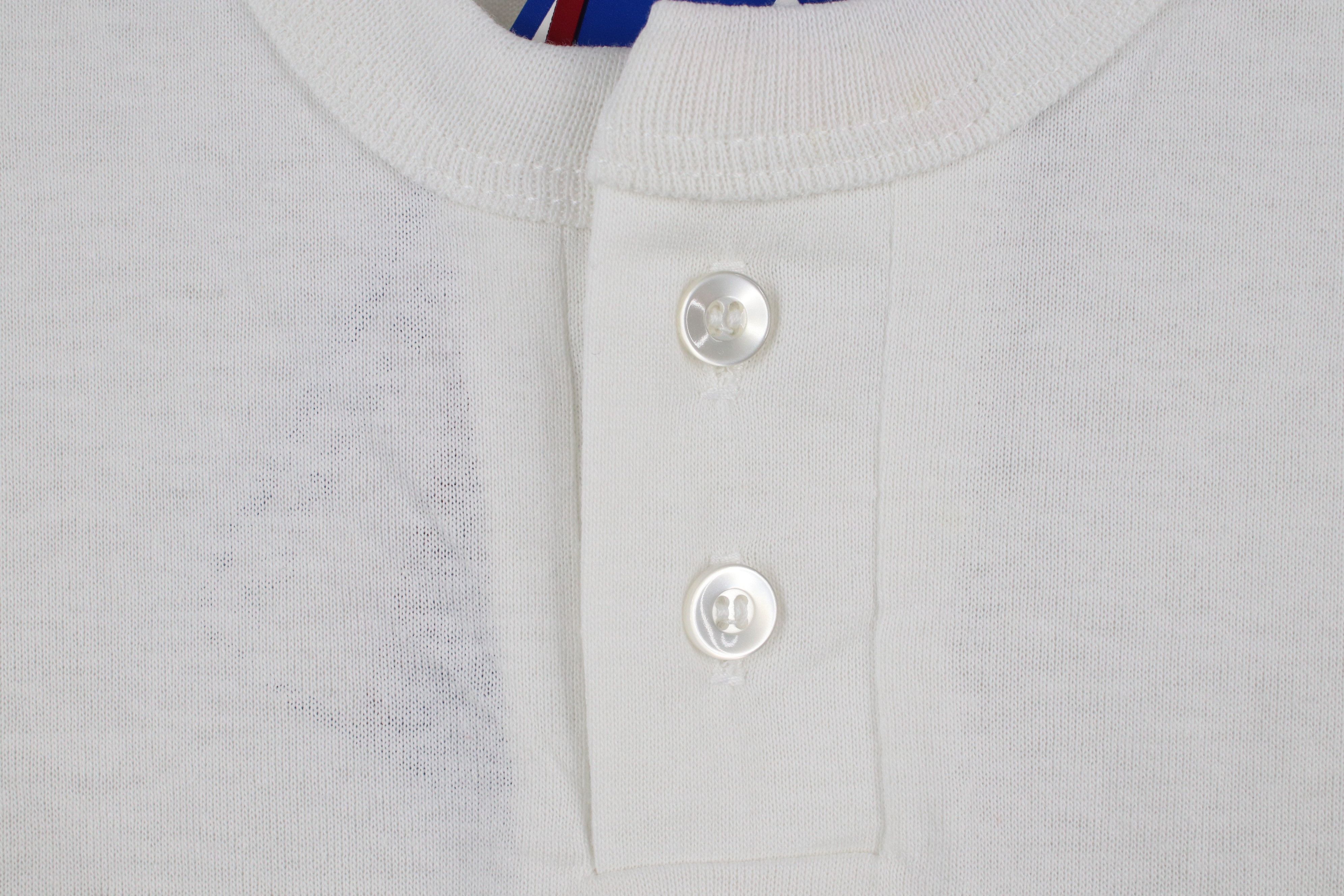Vintage Deadstock Vintage 90s Streetwear Henley T-Shirt White USA Size US M / EU 48-50 / 2 - 5 Thumbnail