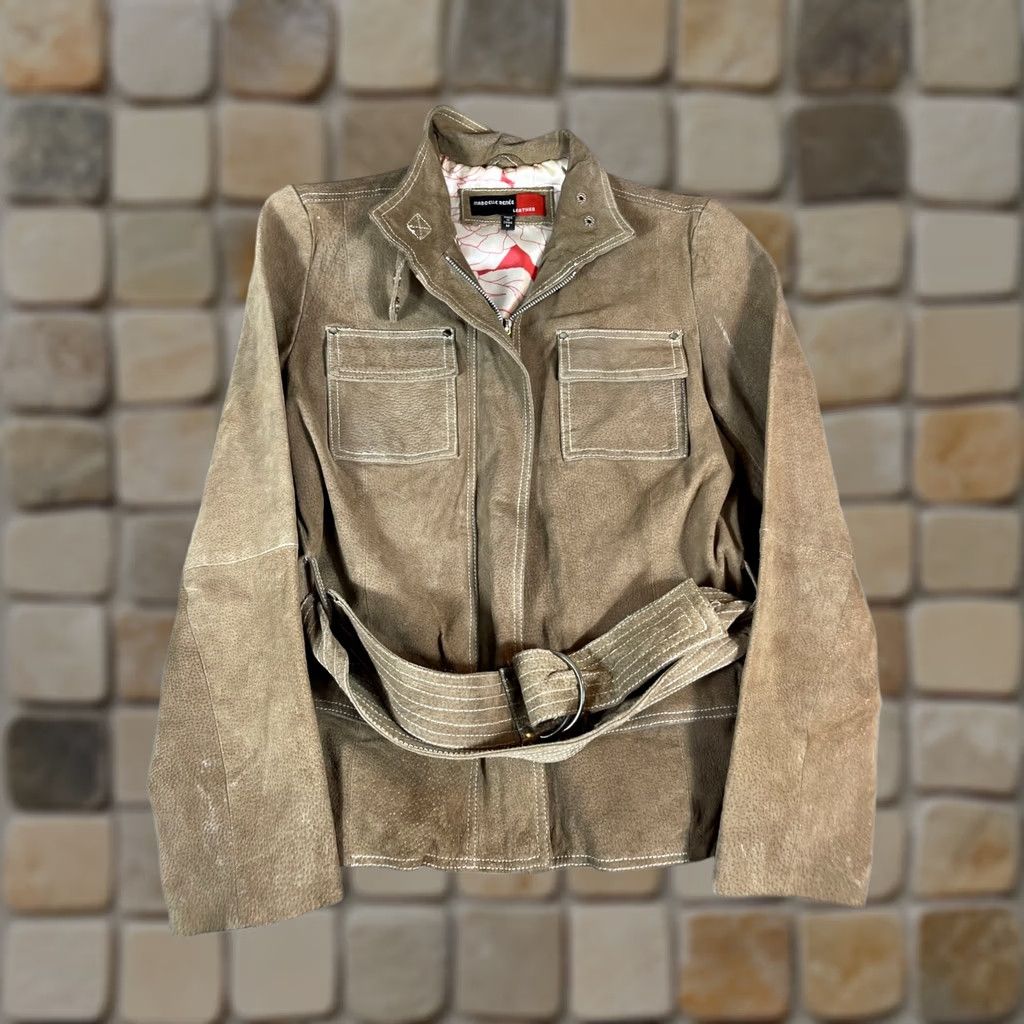 Vintage VINTAGE Marcelle Renee Leather Jacket Womens Medium Tan Belted Moto Western Jacket Size M / US 6-8 / IT 42-44 - 1 Thumbnail