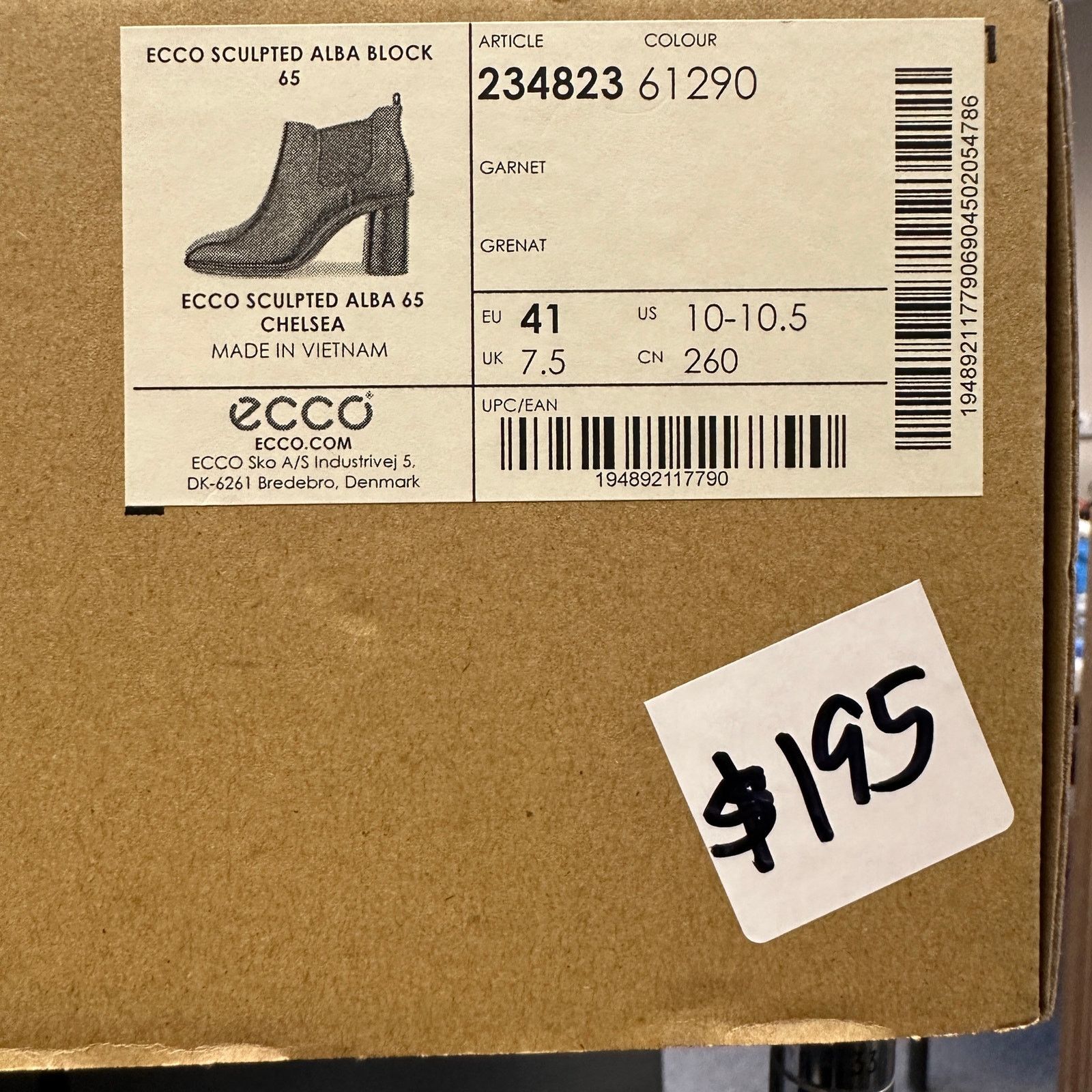 Ecco ECCO WOMEN'S 41 SCULPTED ALBA GARNET RED 65 CHELSEA WINE Size US 10.5 / IT 40.5 - 8 Thumbnail