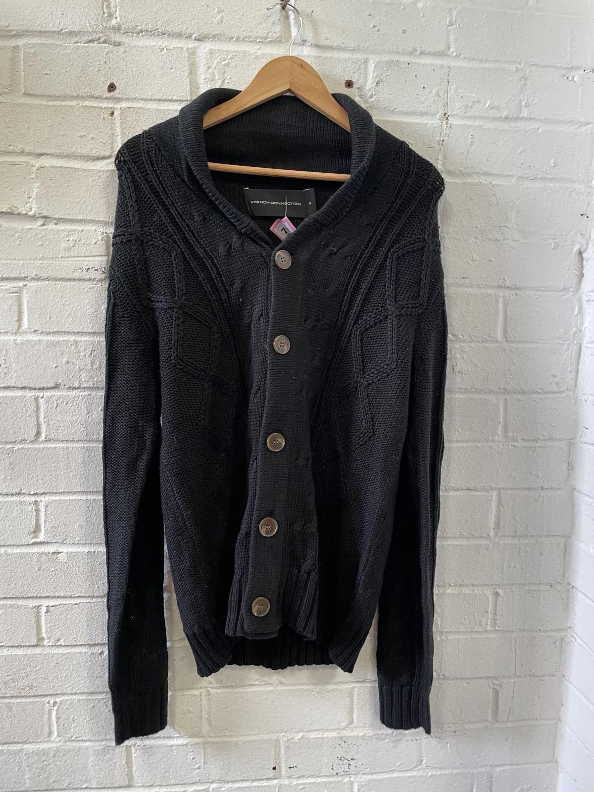 French Connection French Connection Black Knit Button-Up Cardigan Sweater, S Size S / US 4 / IT 40 - 1 Thumbnail