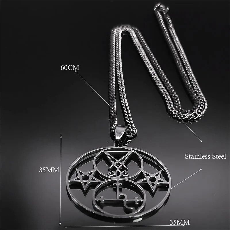 Jewelry Satan Demon Hollow Pentagram Pendant Charms Necklace Emblem Size ONE SIZE - 6 Thumbnail