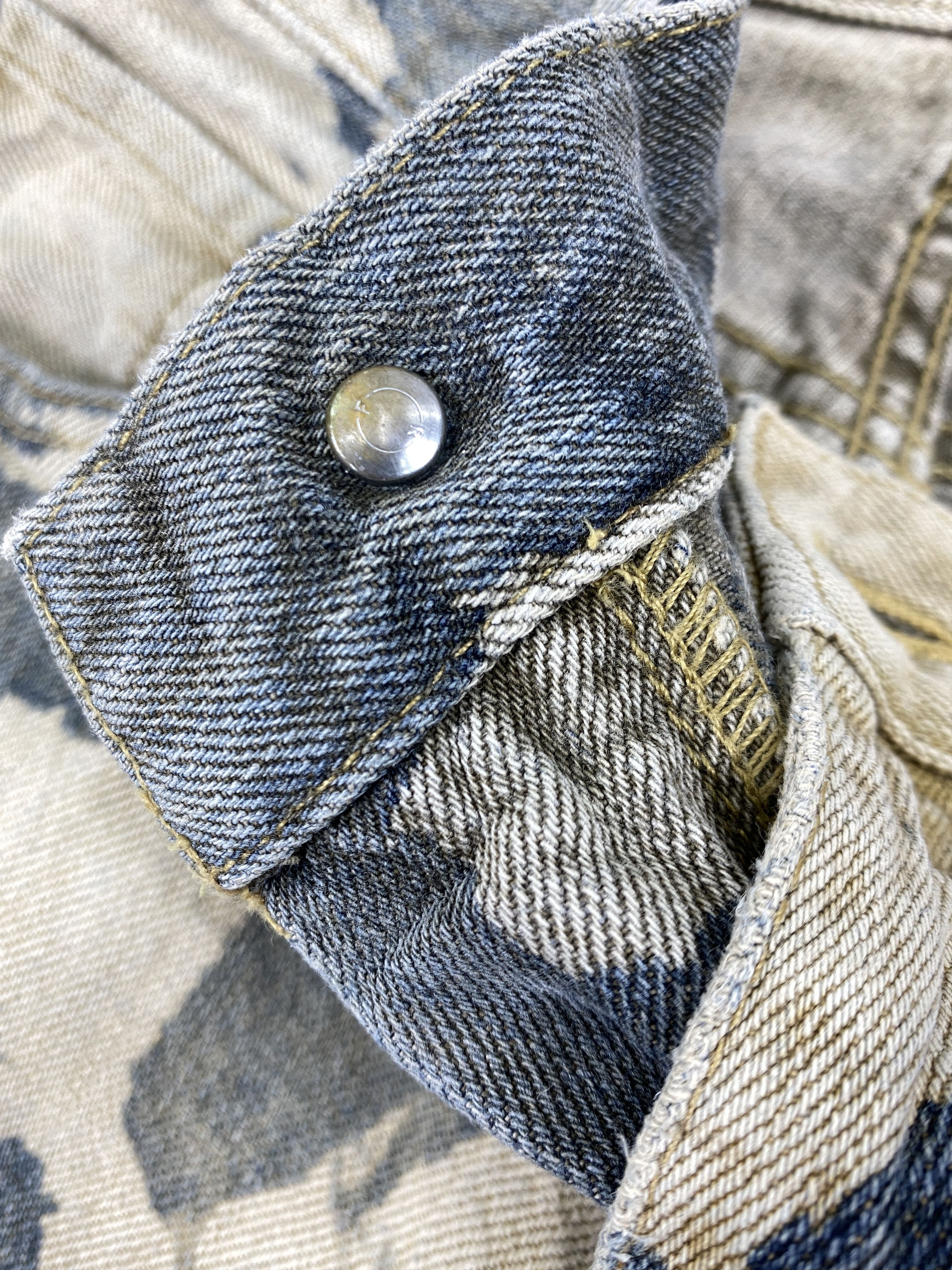 If Six Was Nine Acid Wash Uniqlo Blue Vintage Jeans 33x31.5 Denim JN3388 Size US 33 - 8 Thumbnail