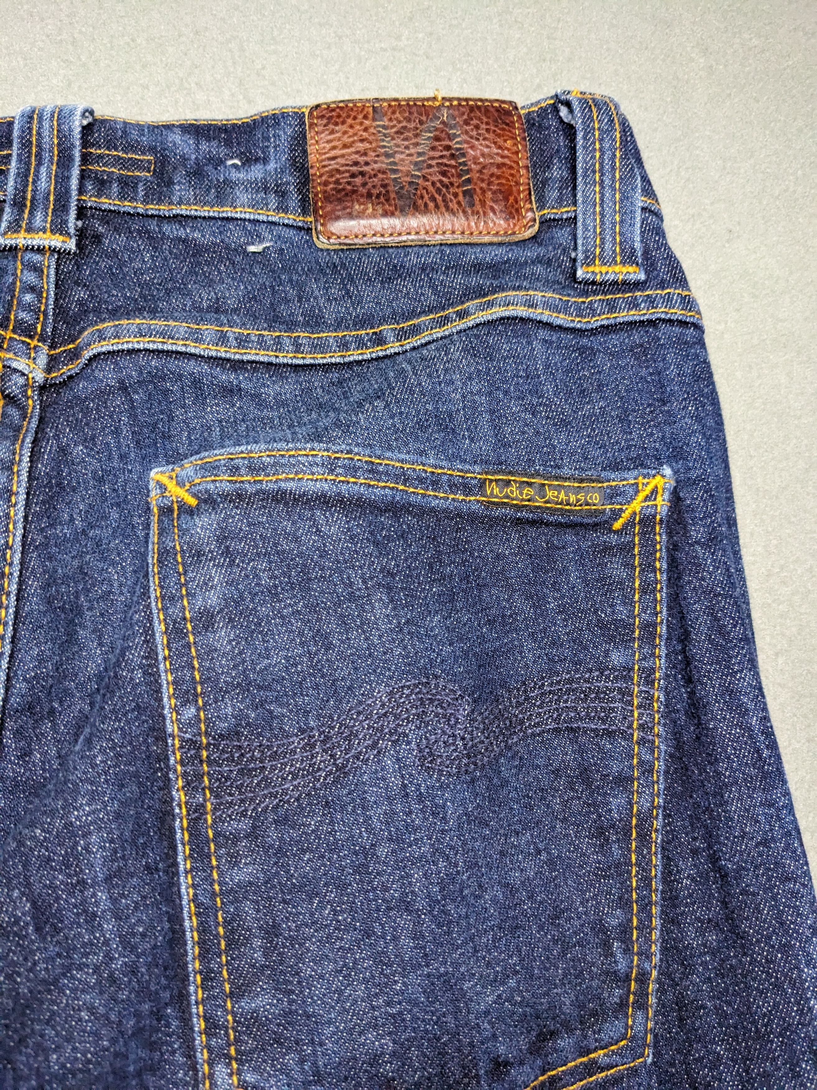 Nudie Jeans Nudie Jeans 30x31 Grim Tim Blue Denim Low Rise Slim Straight Size US 30 / EU 46 - 7 Thumbnail