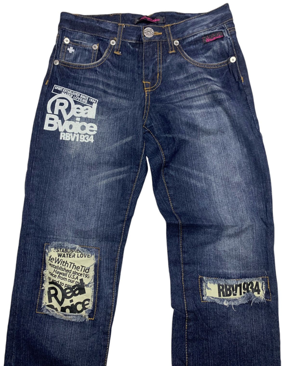 Other Real bvoice denim distressed and patchwork Size US 31 - 3 Thumbnail