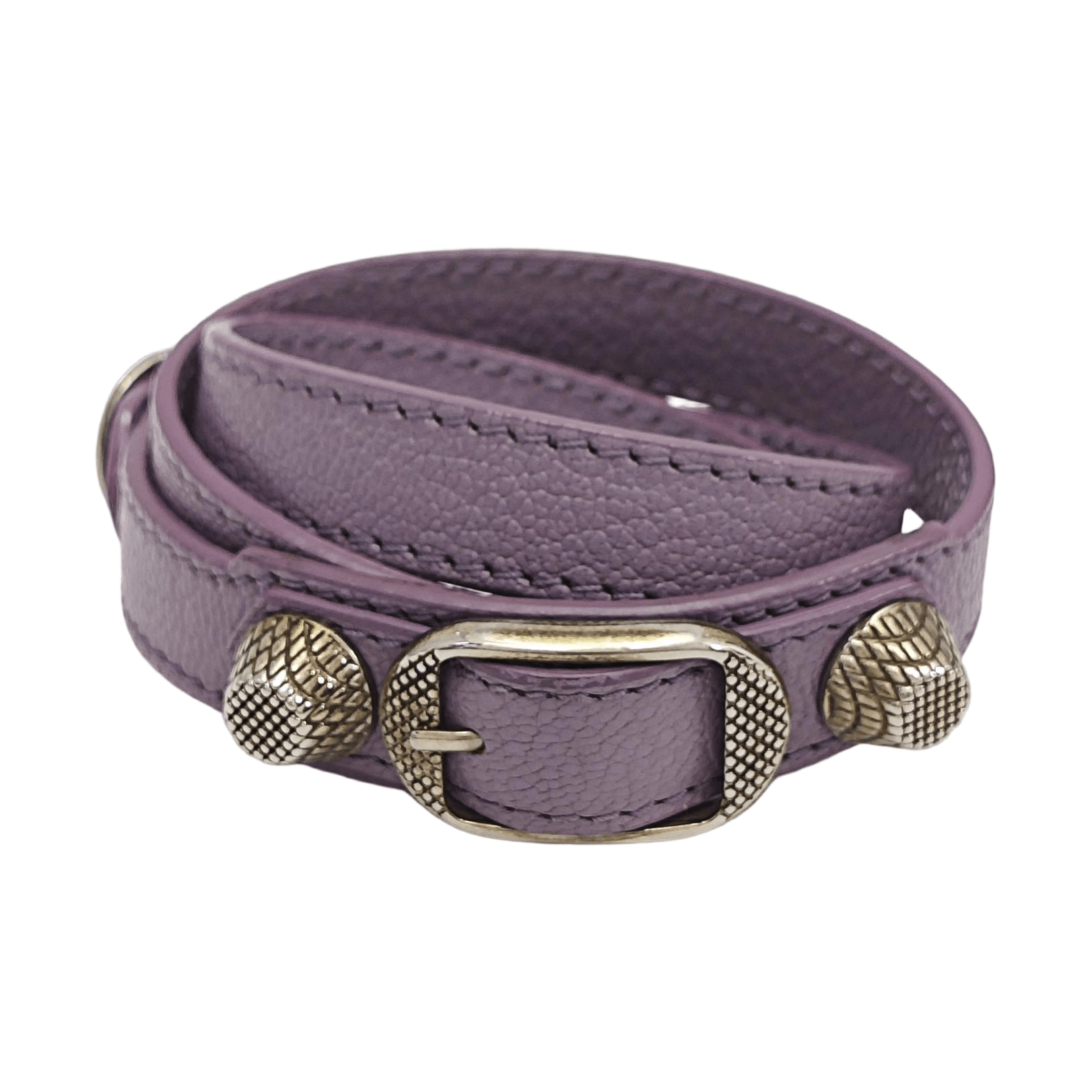 Balenciaga BALENCIAGA Purple Leather Bracelet One Size Size ONE SIZE - 1 Thumbnail