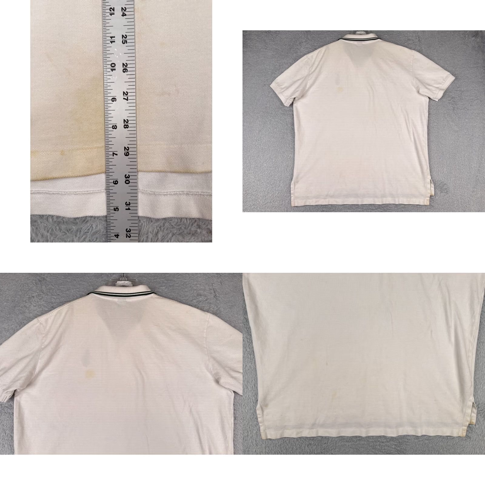 Ralph Lauren VINTAGE Ralph Lauren Polo Shirt Mens 2XL White Green 100% Cotton Knit Polo Shirt Mens XXLLarge White Green Polo Shirt Mens Size US XXL / EU 58 / 5 - 10 Thumbnail