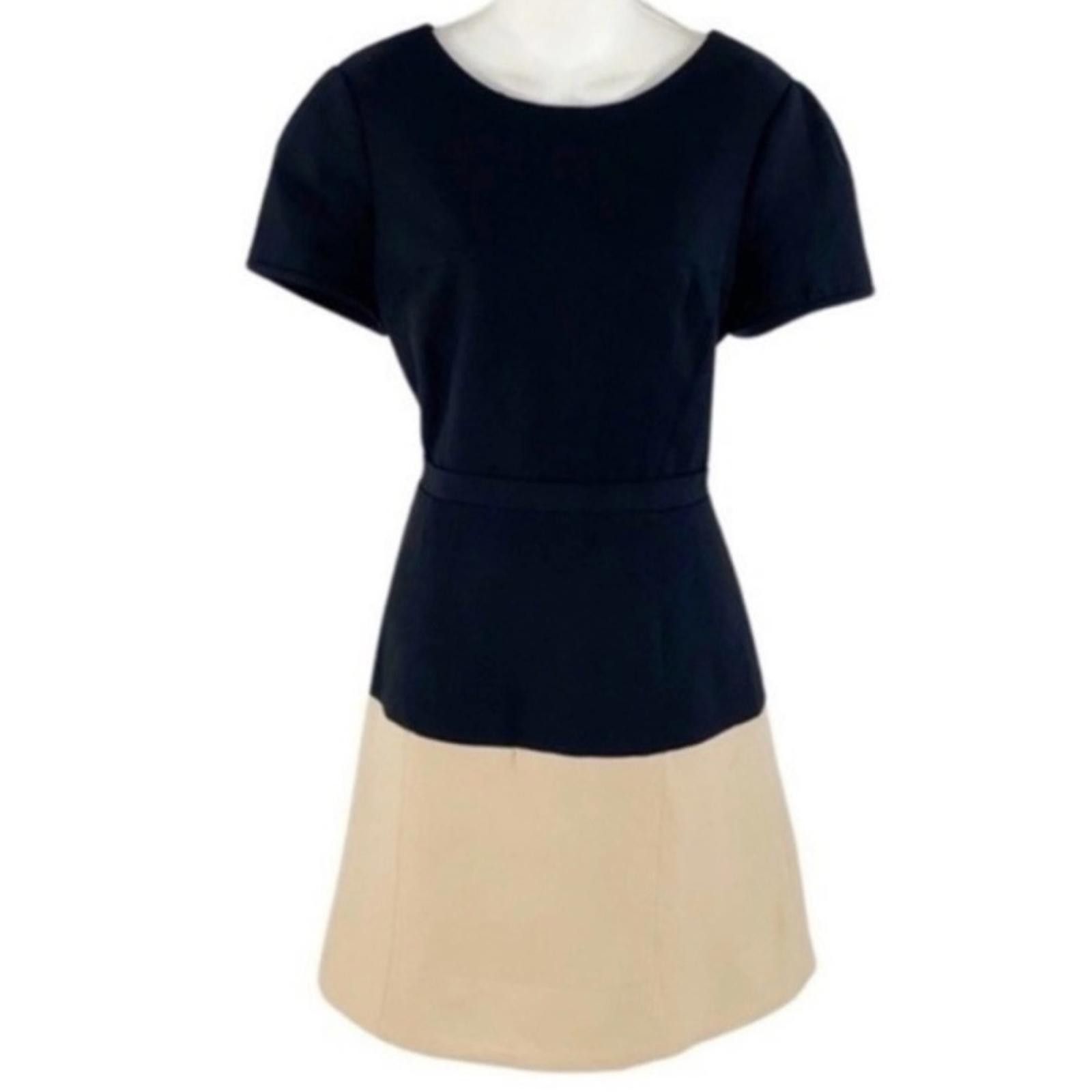 Bcbgmaxazria BCBGMaxAzria Black and Tan Dress Size S / US 4 / IT 40 - 2 Thumbnail