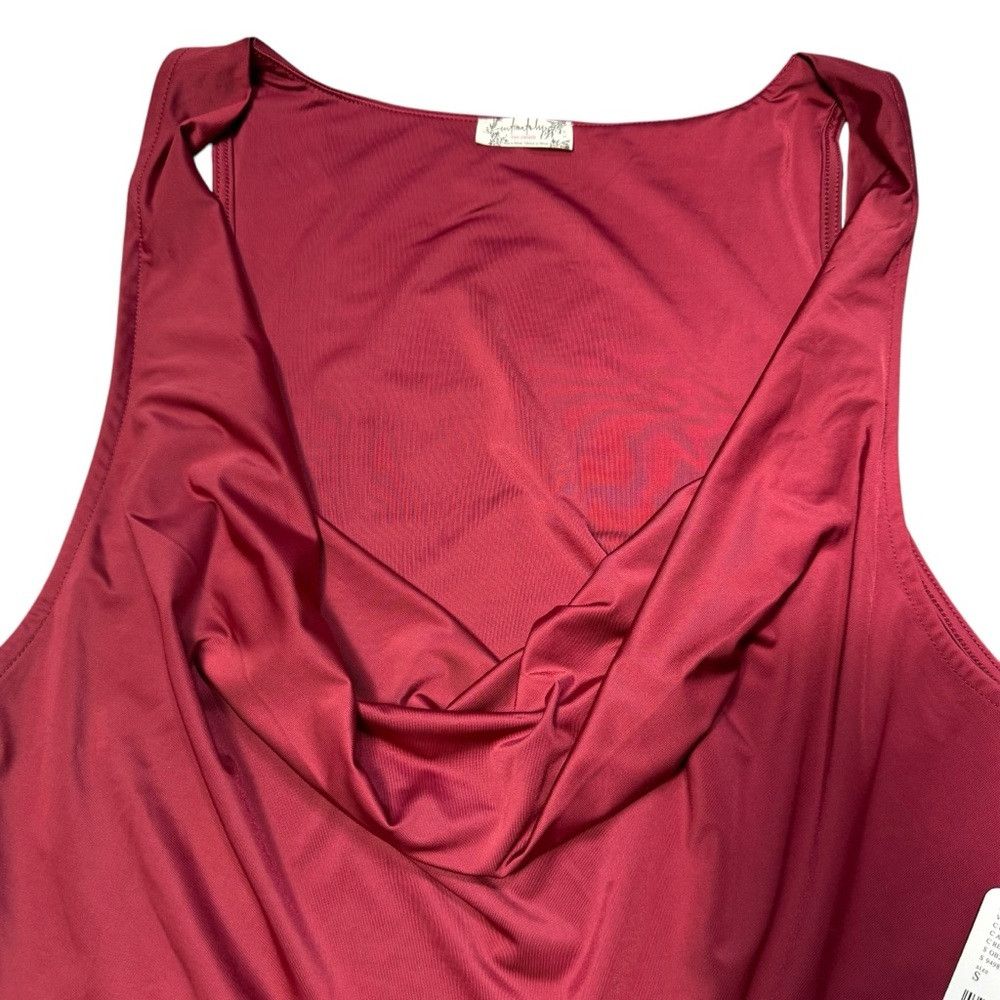Free People NWT New Free People When And Where Dark Red Cowl Neck Bodys Size S / US 4 / IT 40 - 3 Thumbnail
