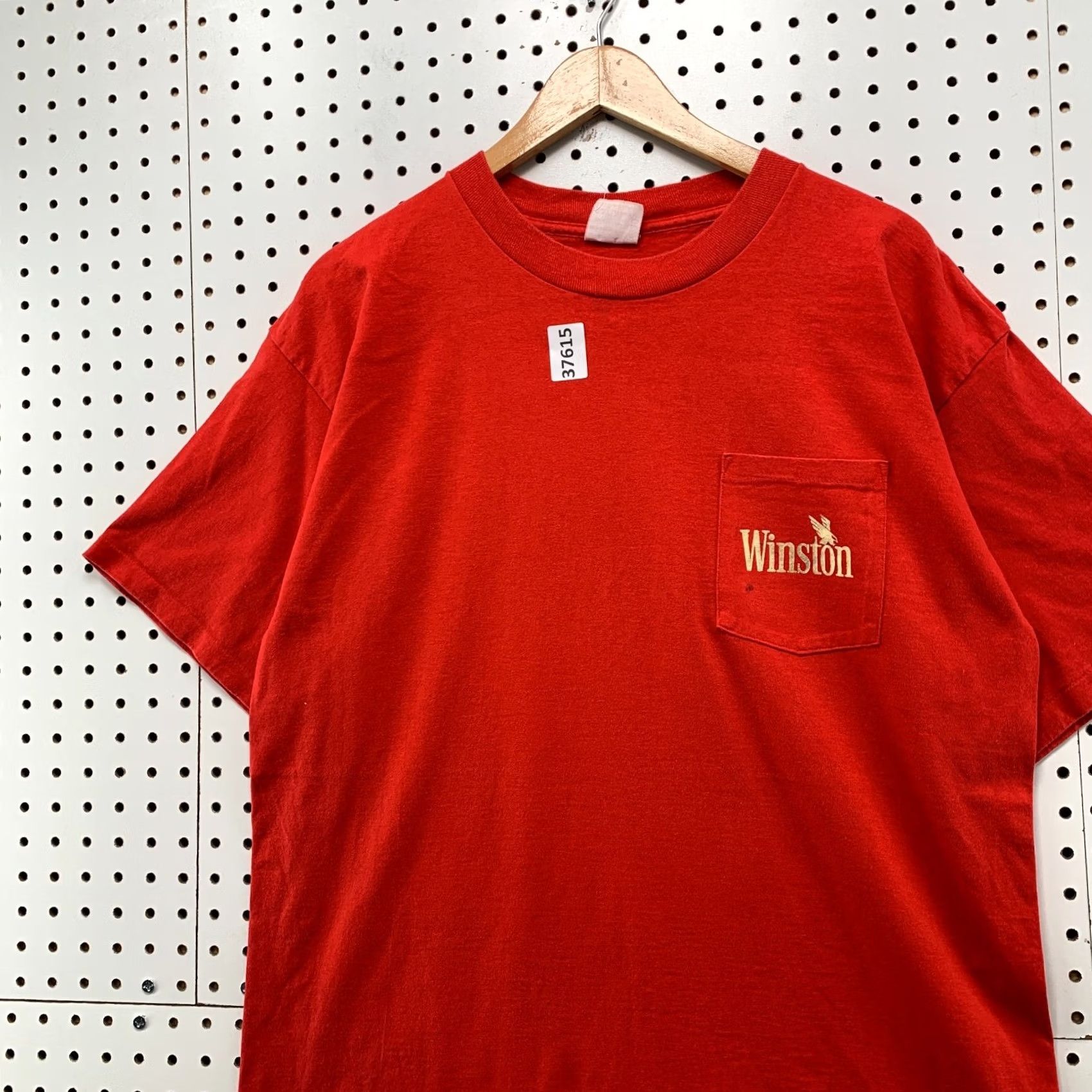 Vintage VINTAGE Winston Pocket Shirt Mens Large Red Eagle Single Stitch Cigg TEE Size US L / EU 52-54 / 3 - 7 Thumbnail