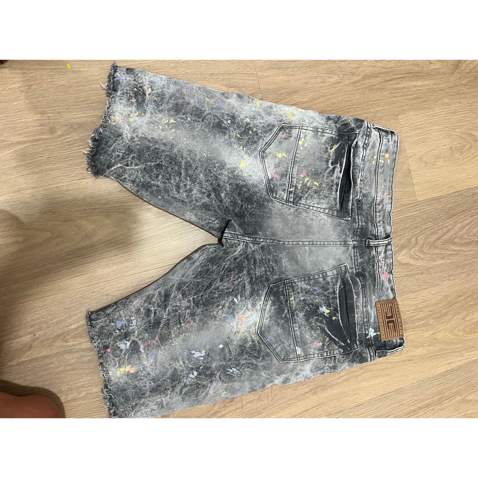 Jordan Craig Men JORDAN CRAIG Vegas Striped Denim Shorts Fog 32 Size US 32 / EU 48 - 6 Thumbnail