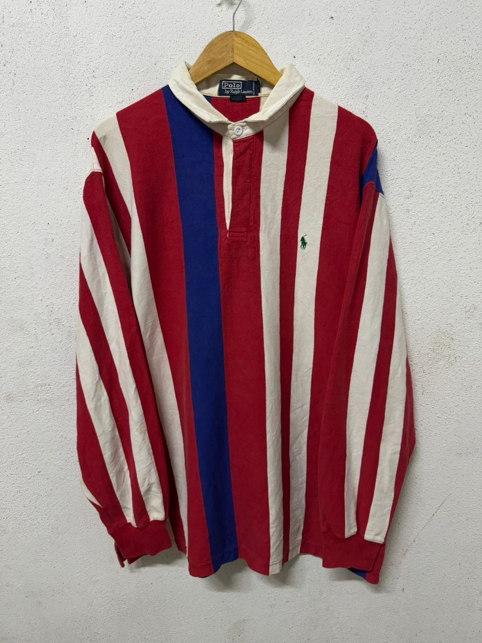 Polo Ralph Lauren 🔥Vintage polo ralph lauren rugby big size stripes colour Size US XXL / EU 58 / 5 - 1 Thumbnail