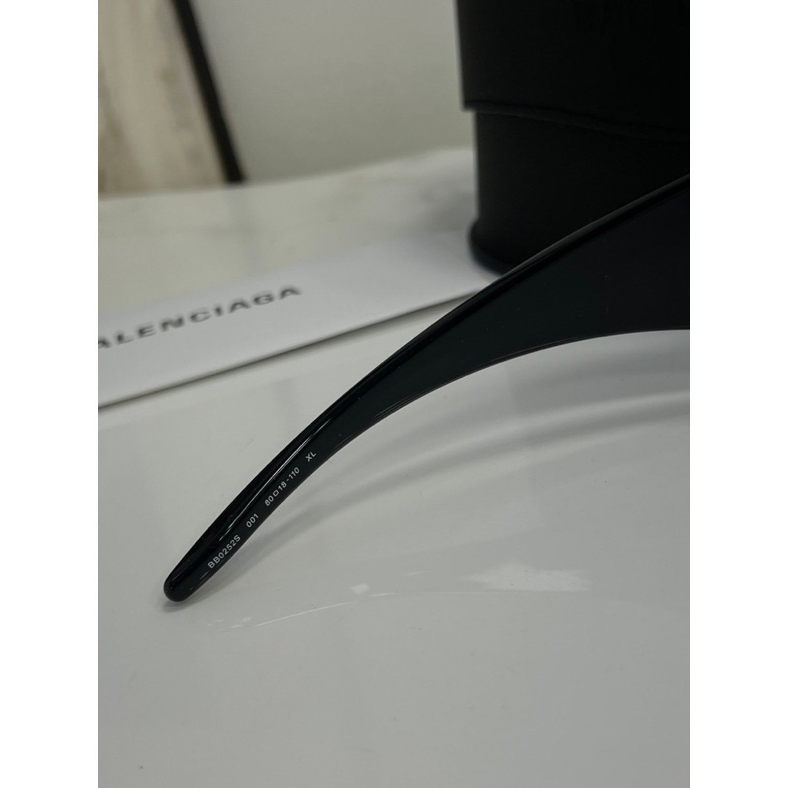 Amazon.com: Balenciaga SKIN CAT XXL BB0252S Black/Black 80