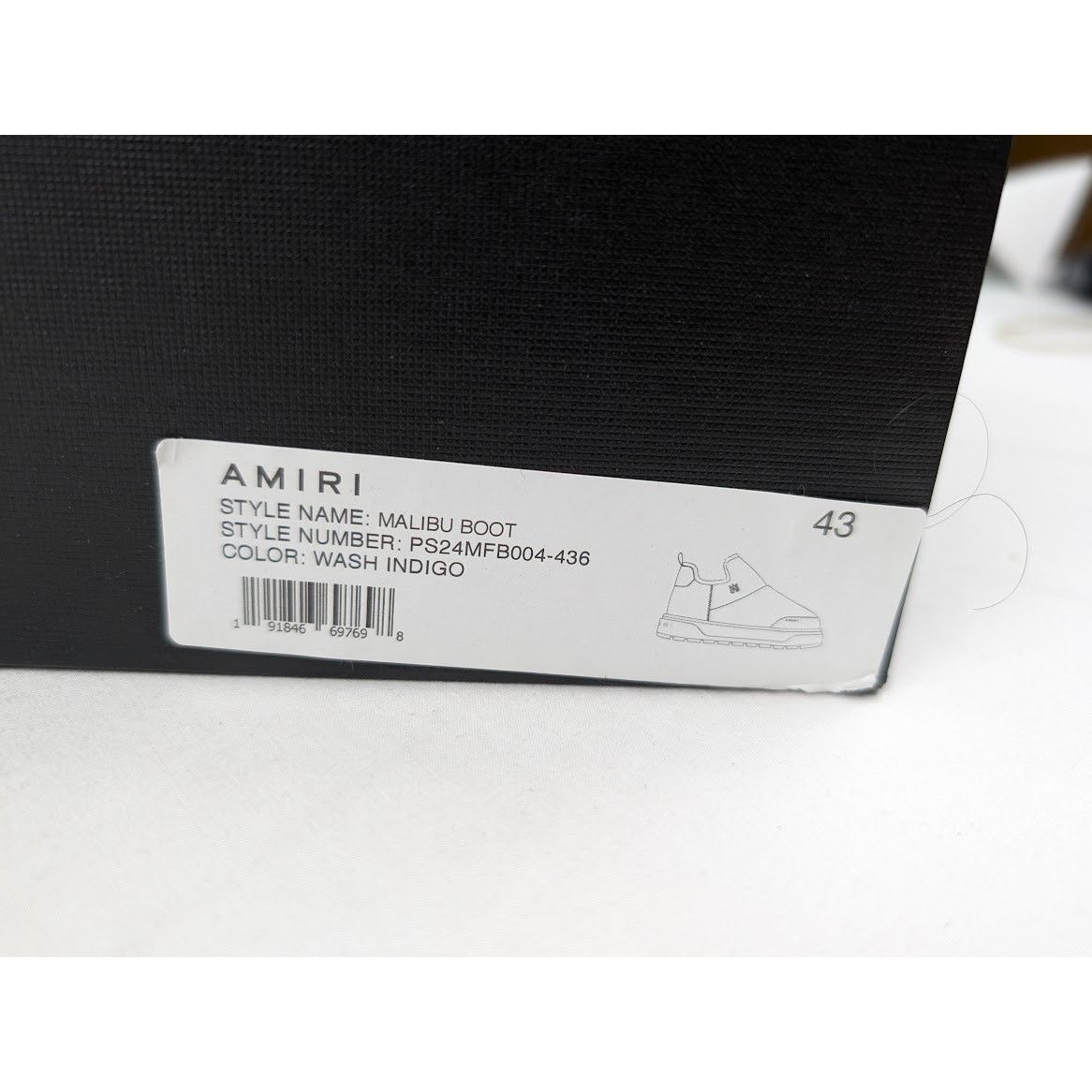 Amiri o1rshd1 Q:2 / Malibu Boot Boots in Wash Indigo Size US 10 / EU 43 - 19 Thumbnail