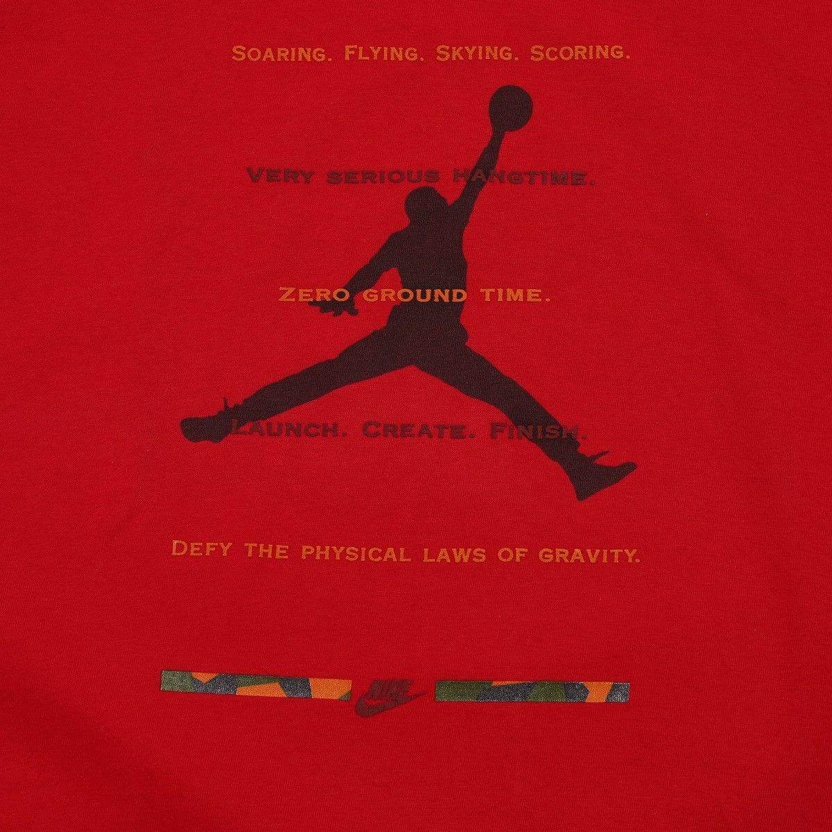 Nike Vintage 90s Nike Jordan Red Tee Size US XL / EU 56 / 4 - 3 Thumbnail