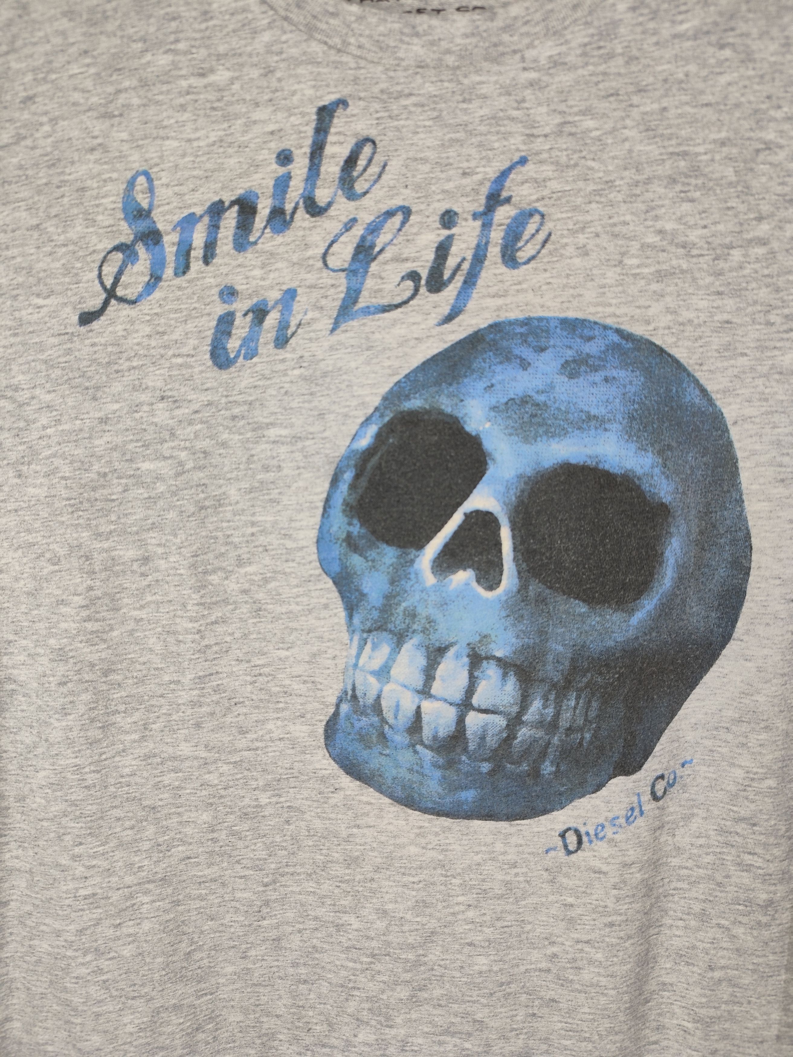 Diesel Vintage Diesel Smile In Life Skull Single Stitch T-Shirt Size US L / EU 52-54 / 3 - 2 Thumbnail